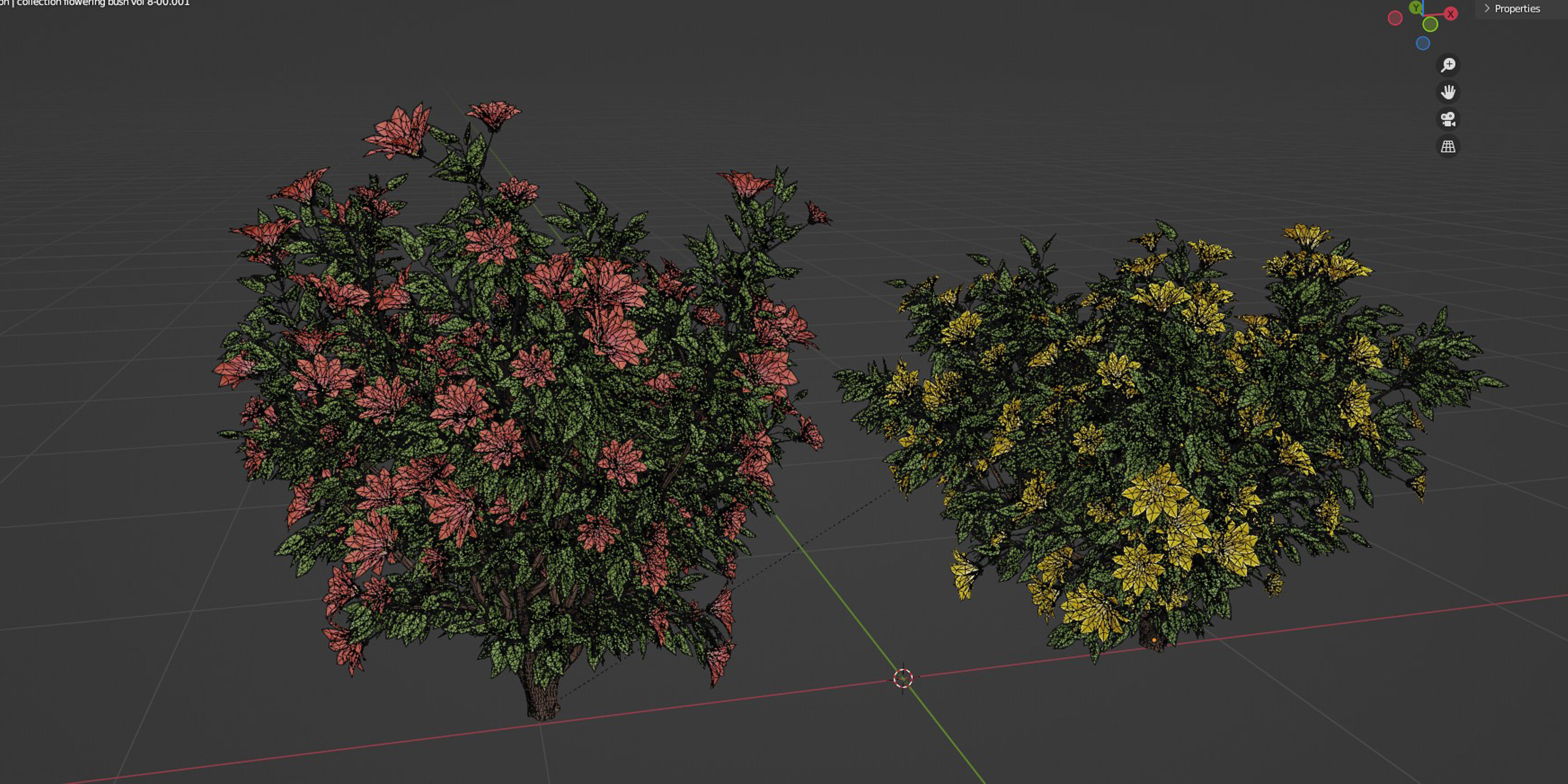 collection flowering bush vol 8-Blender 3D model_7