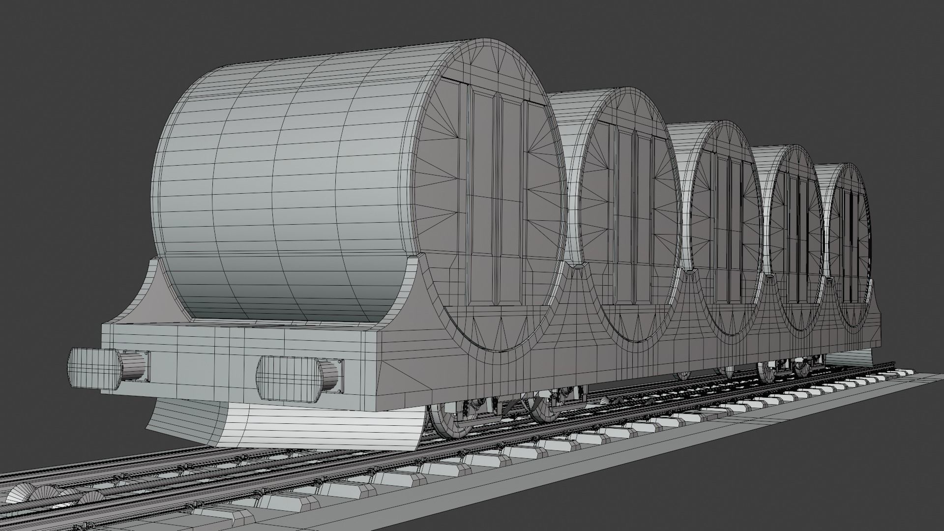 Funicular - mountain train 3D model_5