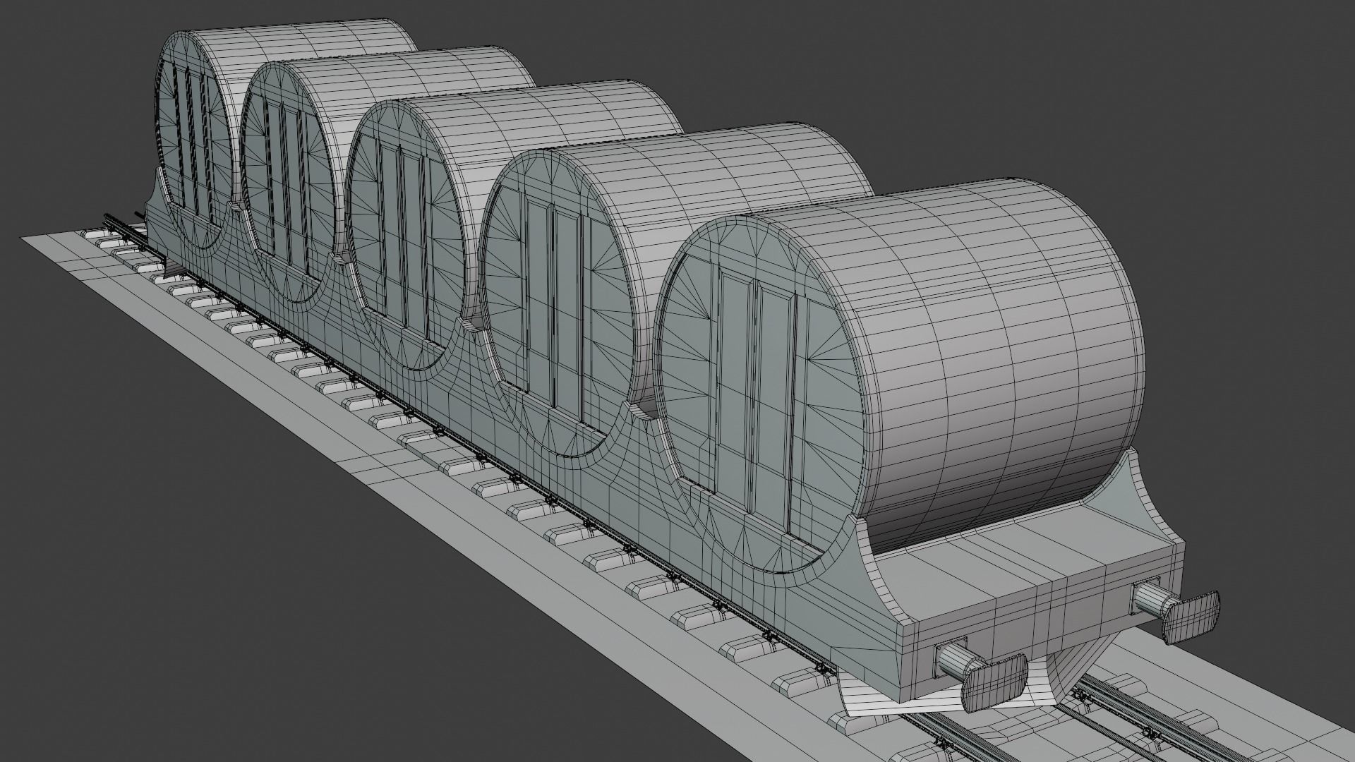 Funicular - mountain train 3D model_7