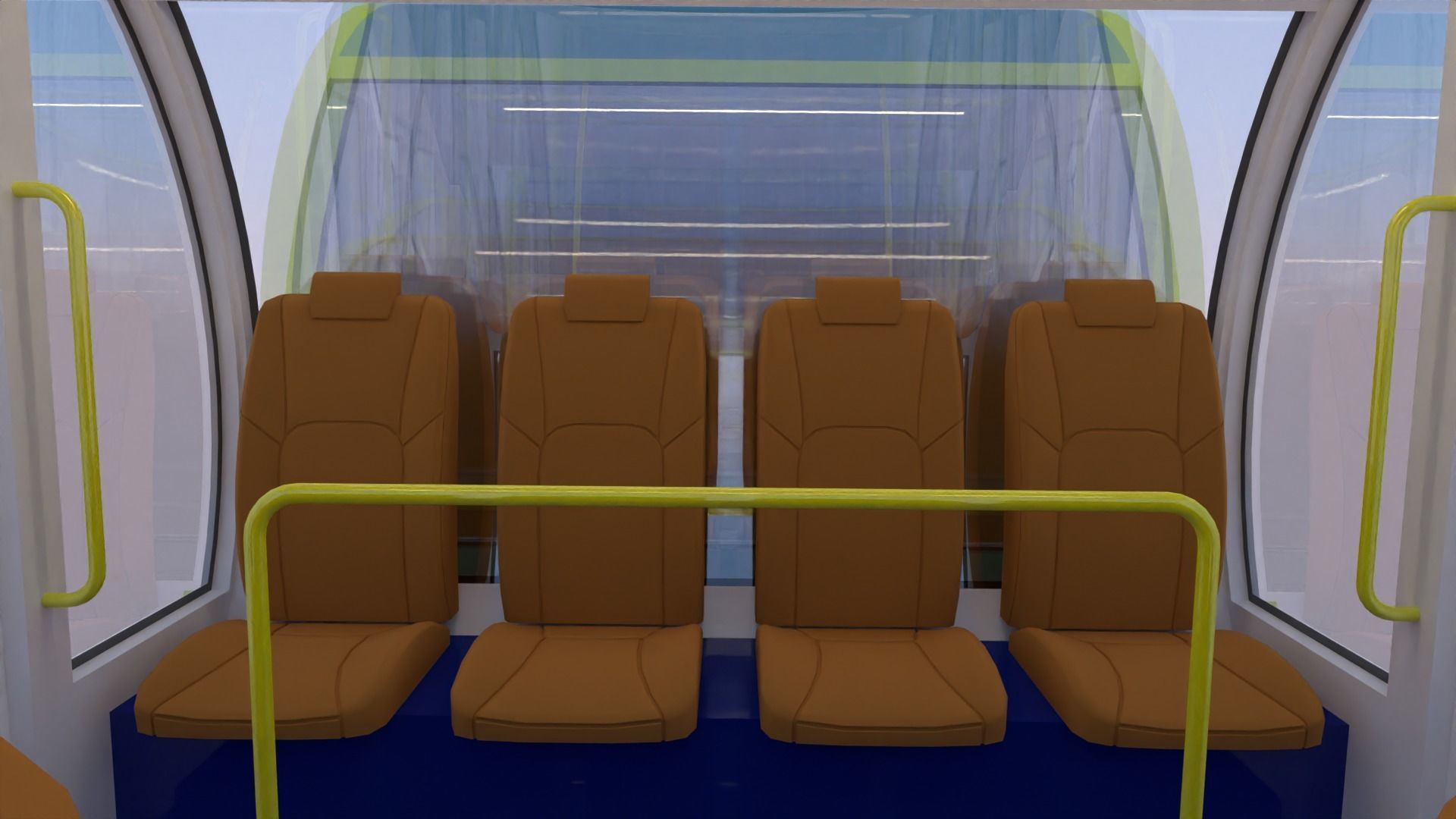 Funicular - mountain train 3D model_14