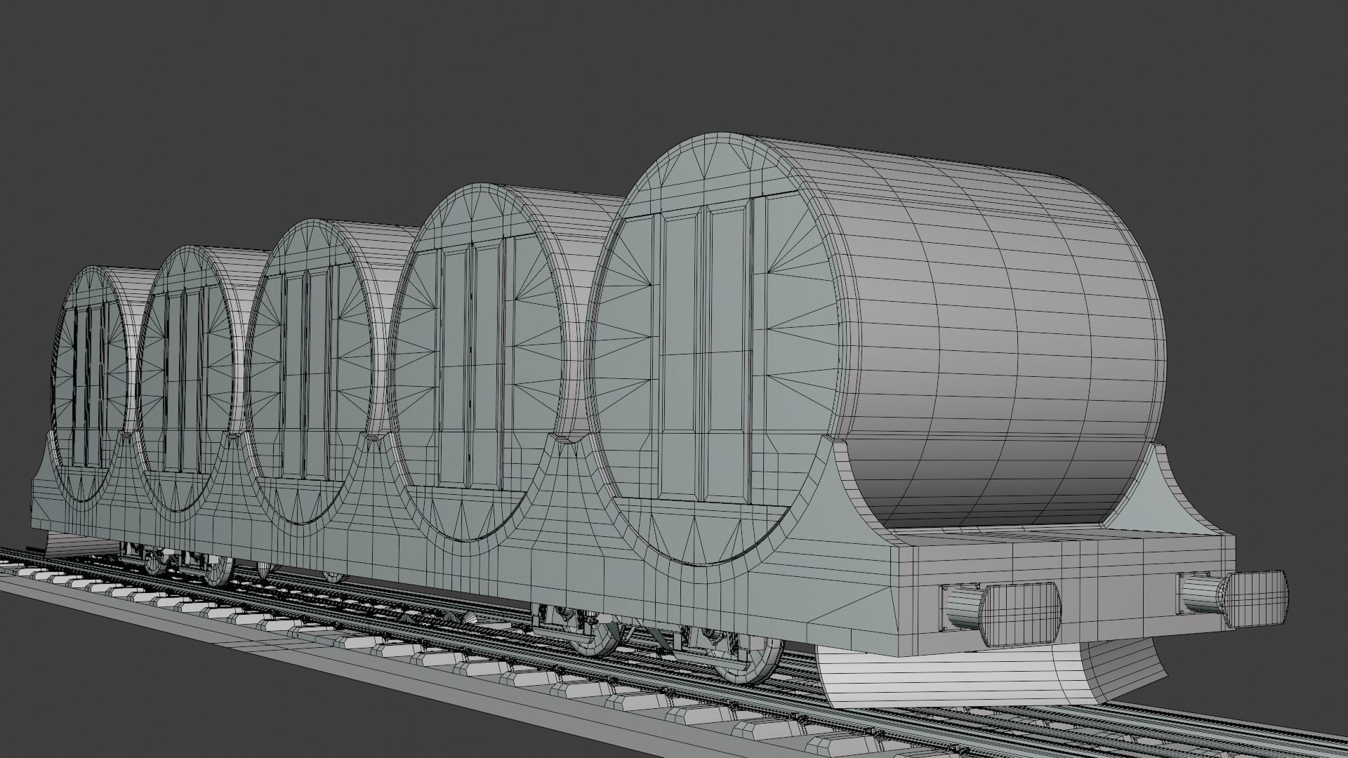 Funicular - mountain train 3D model_2