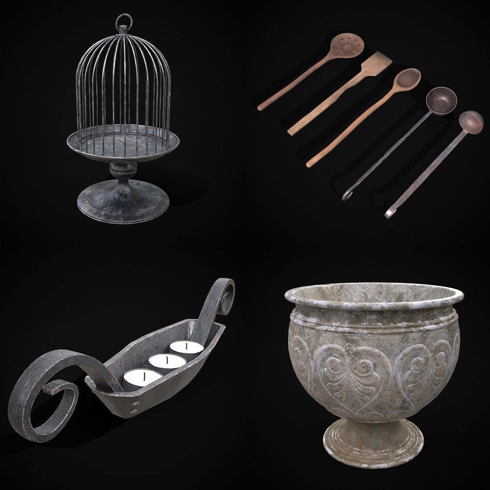Medieval Prop Mix Fifty Four 3D Model Collection_12