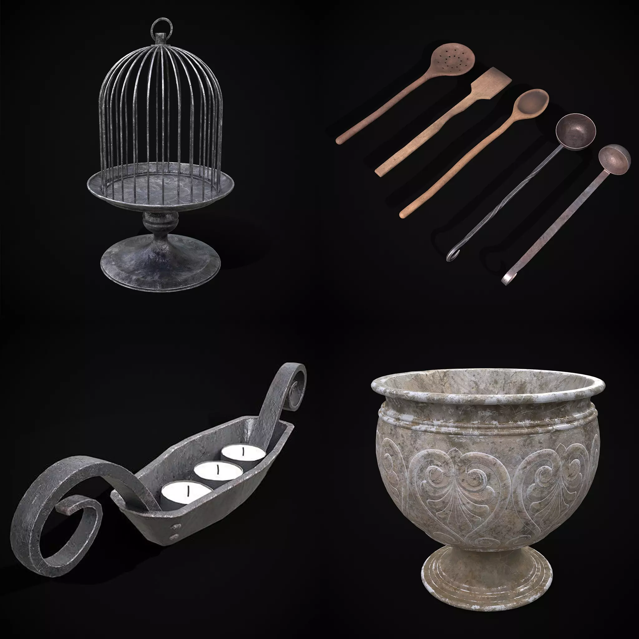 Medieval Prop Mix Fifty Four 3D Model Collection_0