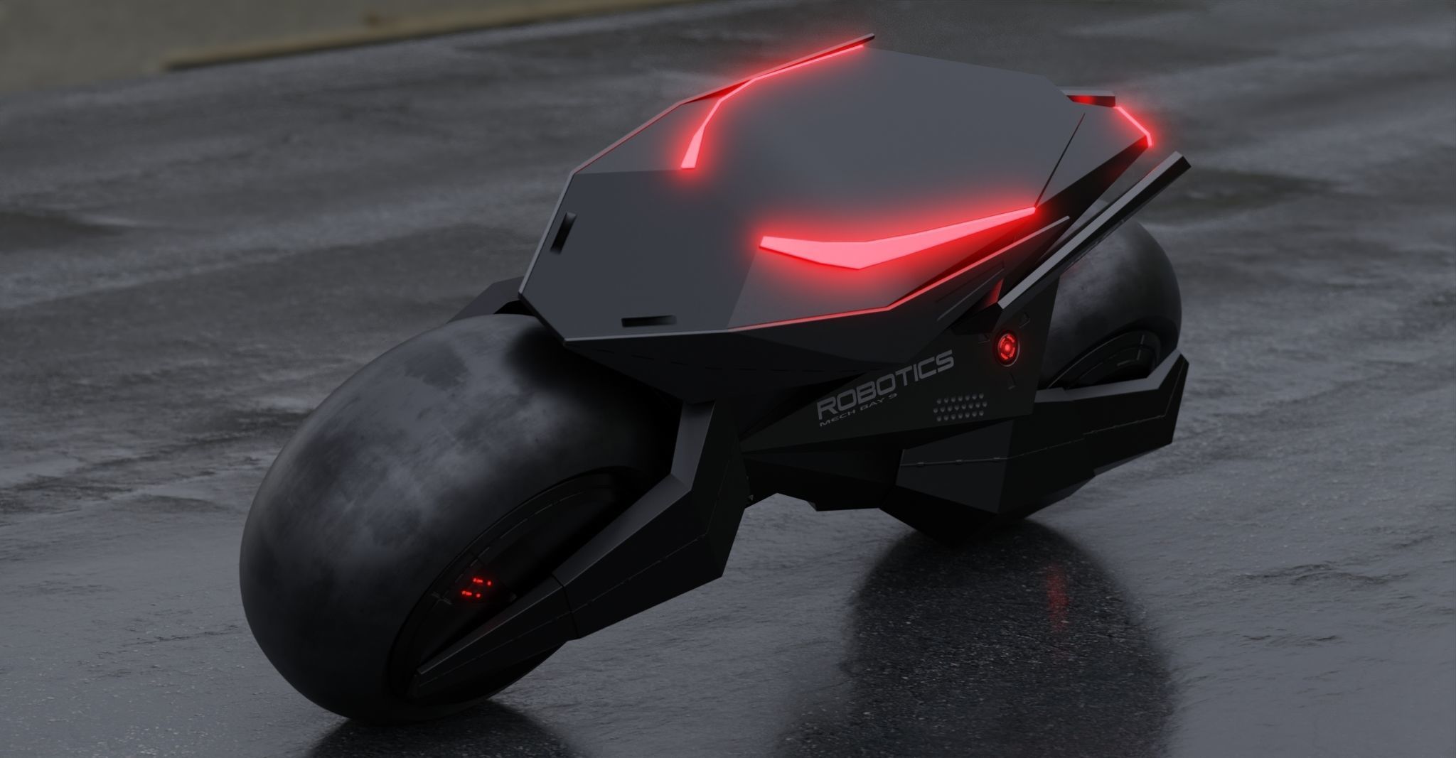 Motorcycle Robot 3D model_4