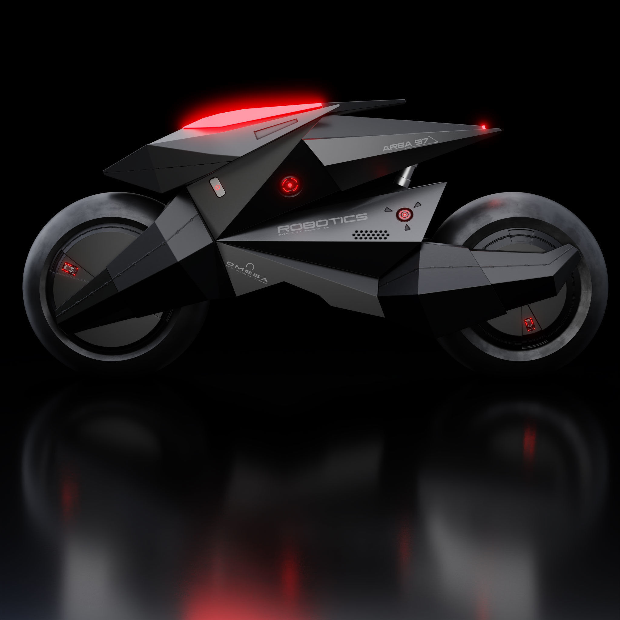 Motorcycle Robot 3D model_16