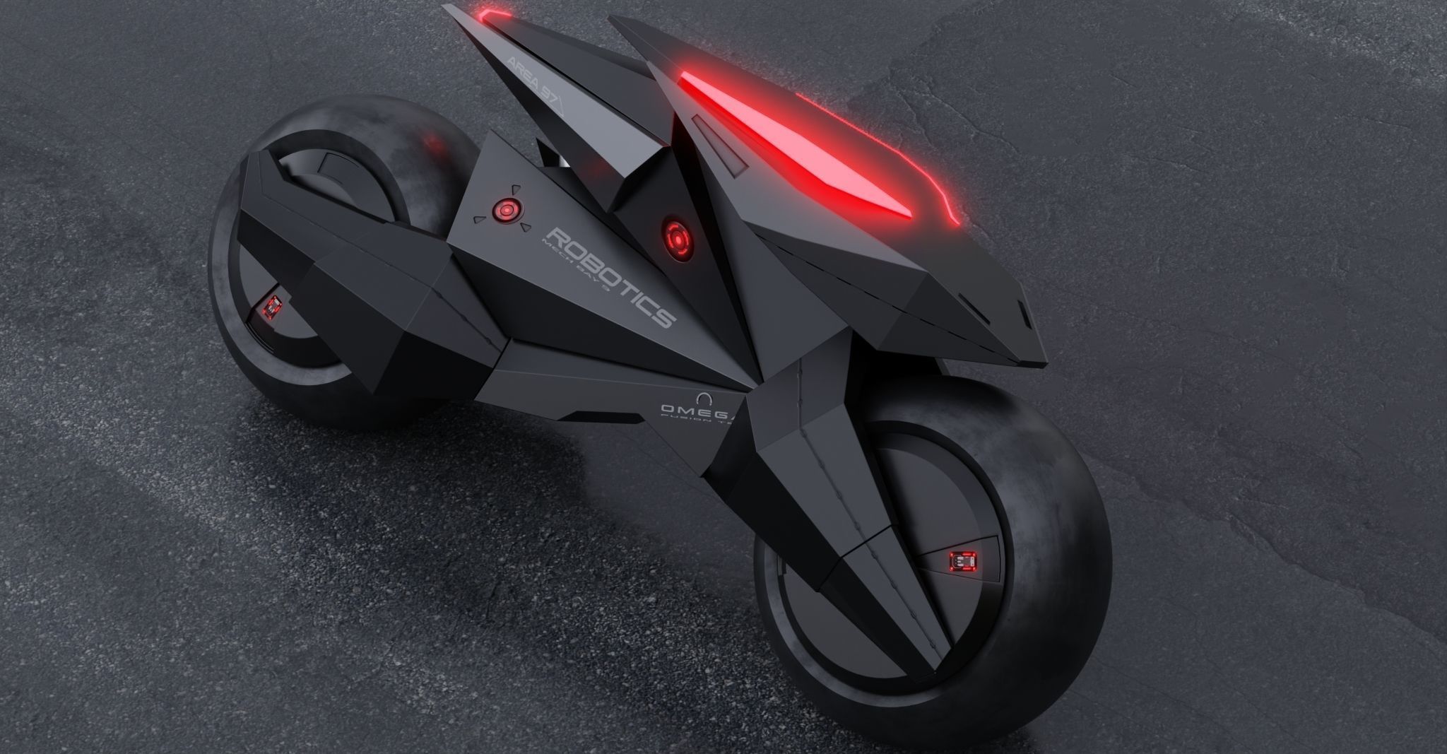 Motorcycle Robot 3D model_1