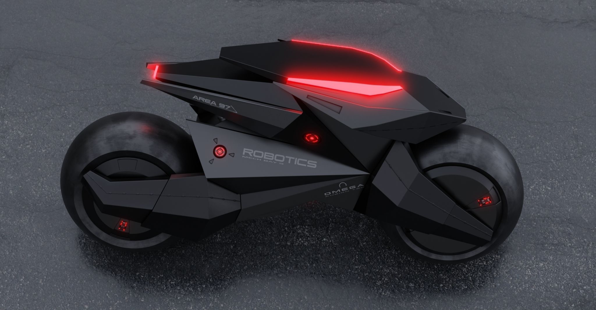 Motorcycle Robot 3D model_2