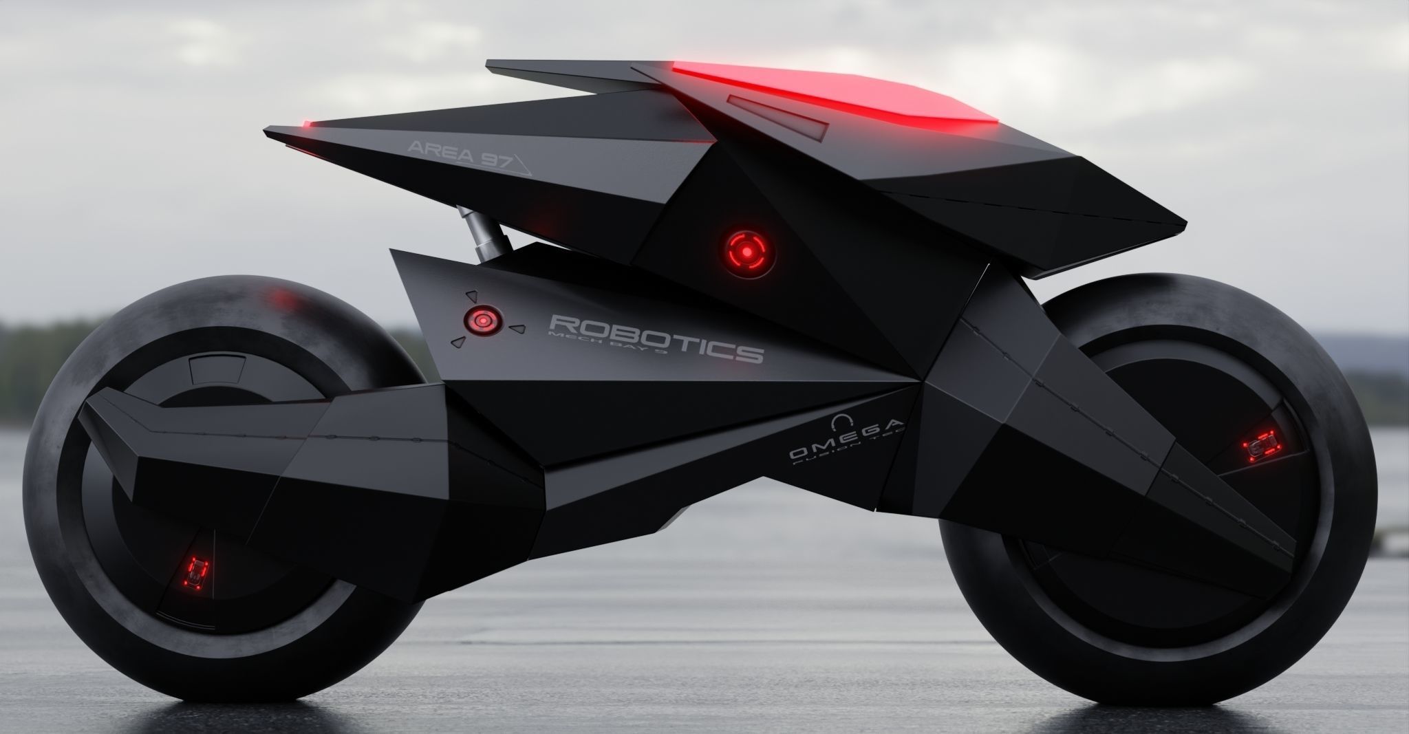 Motorcycle Robot 3D model_8