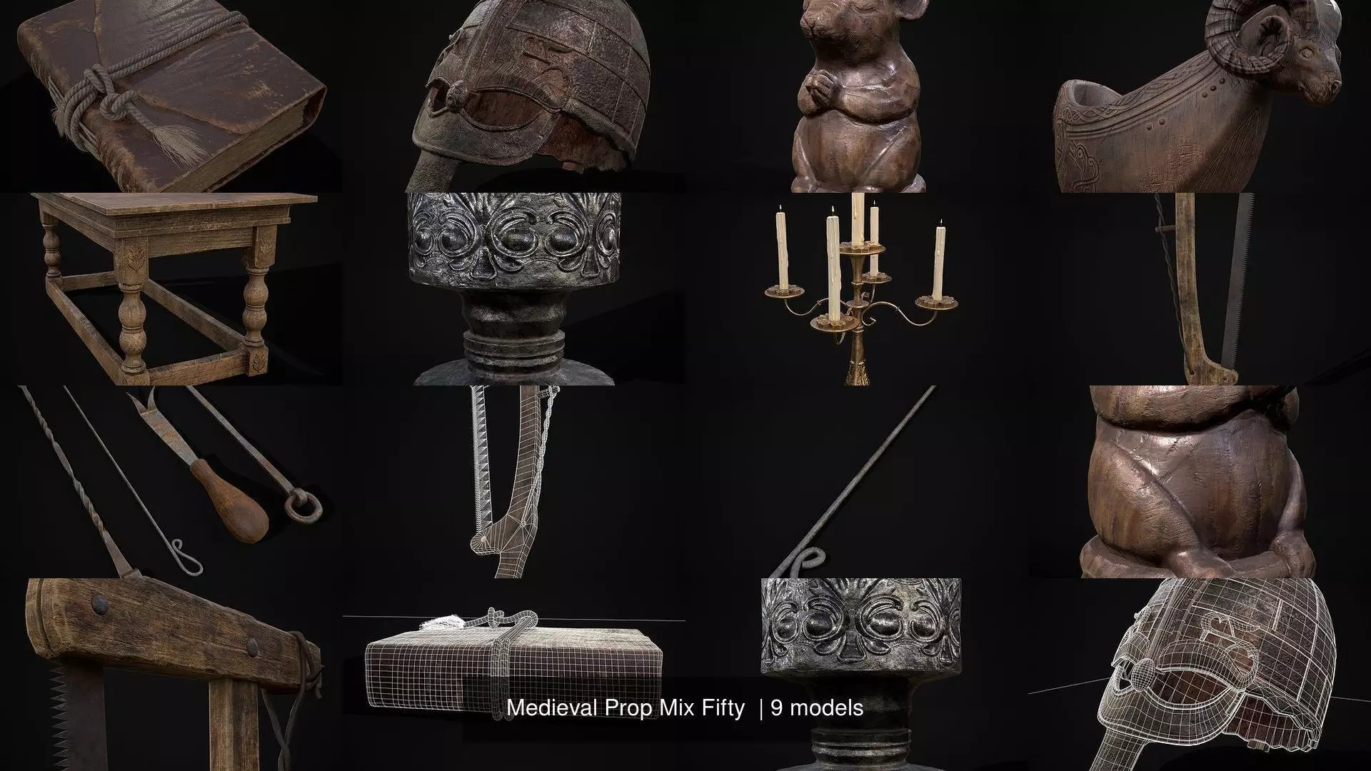 Medieval Prop Mix Fifty  3D Model Collection_10