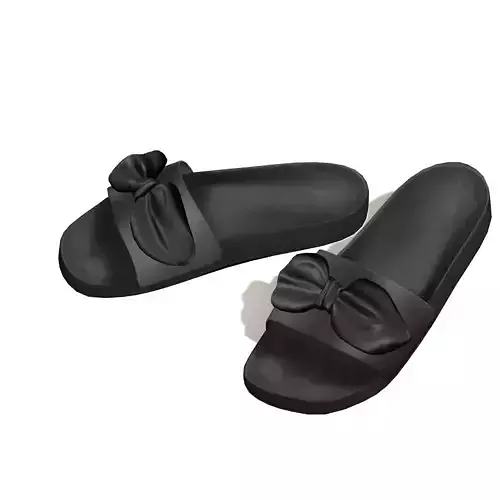 Slide Slipper with Bow