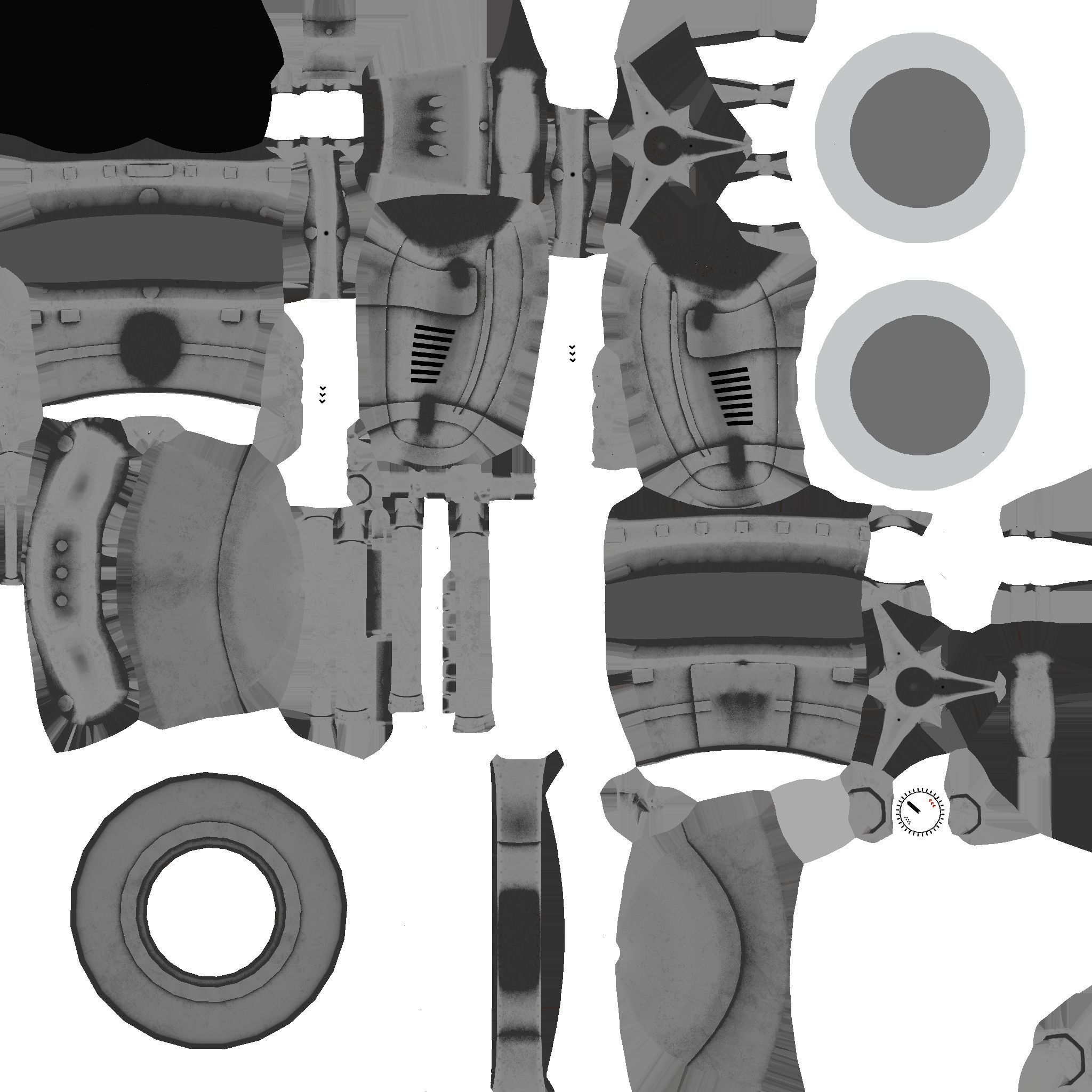 Robotic Arm A01 Dark Steel - Character Design SciFi Low-poly 3D model_19