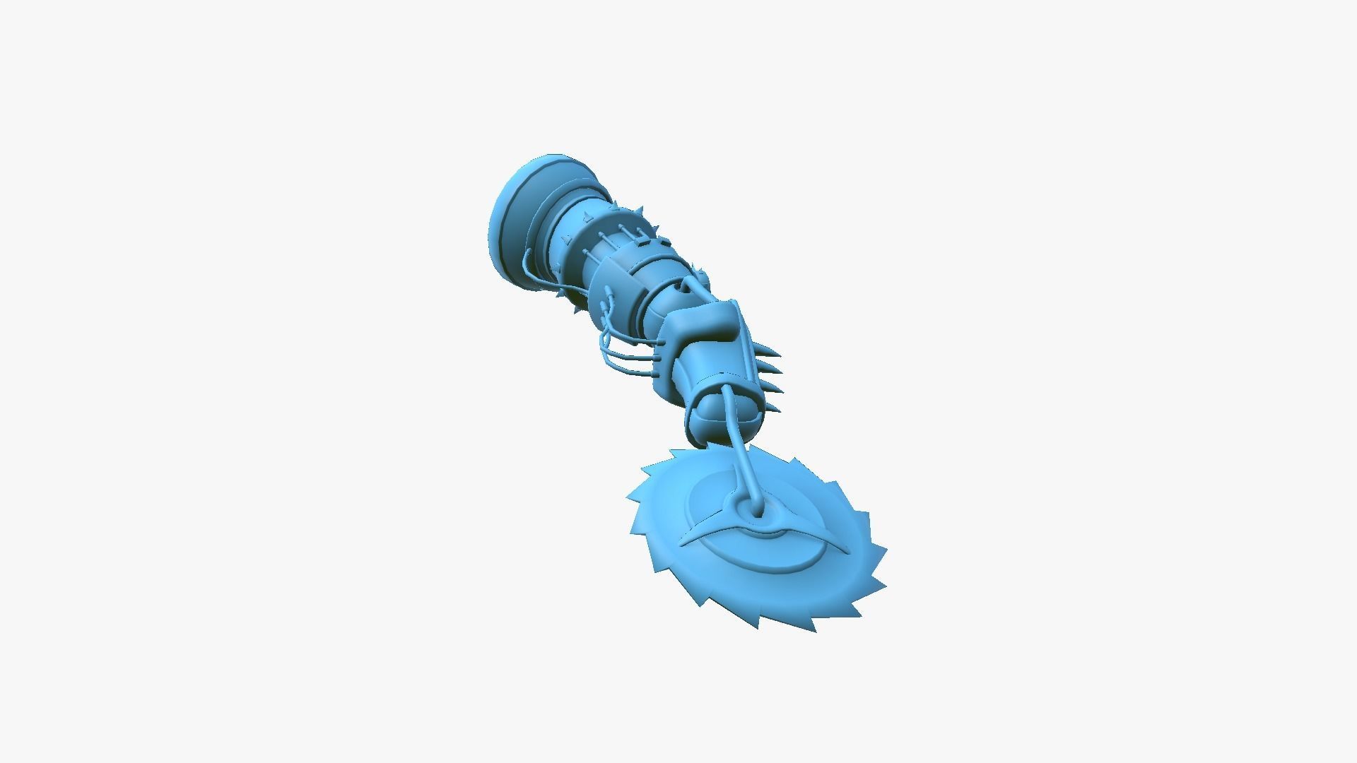 Robotic Arm A01 Dark Steel - Character Design SciFi Low-poly 3D model_10