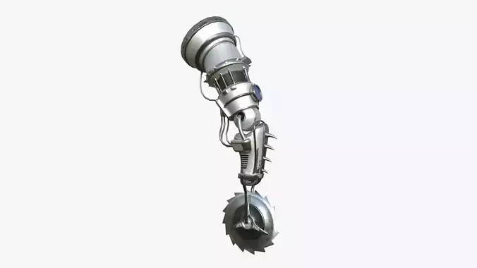 Robotic Arm A02 Bright Steel - Character Design SciFi Low-poly 3D model