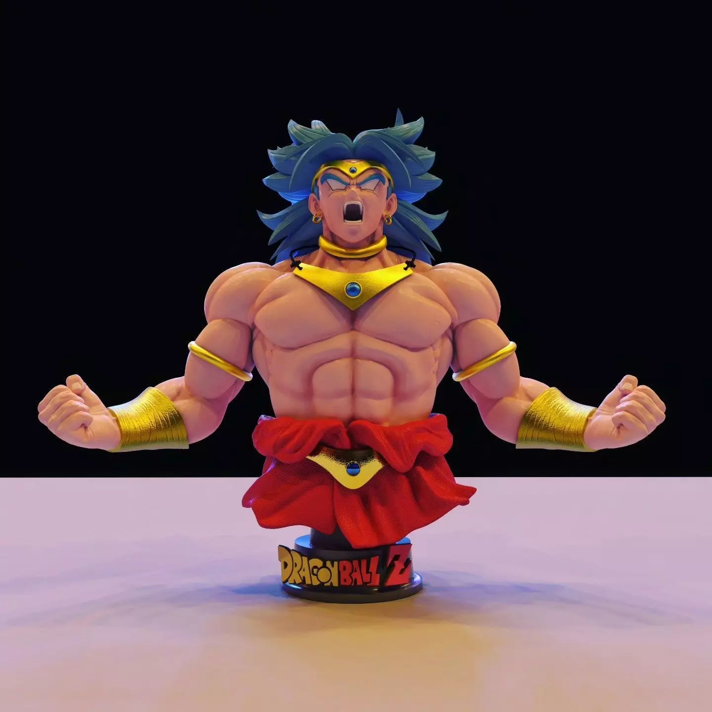 broly bust 3D print model_0