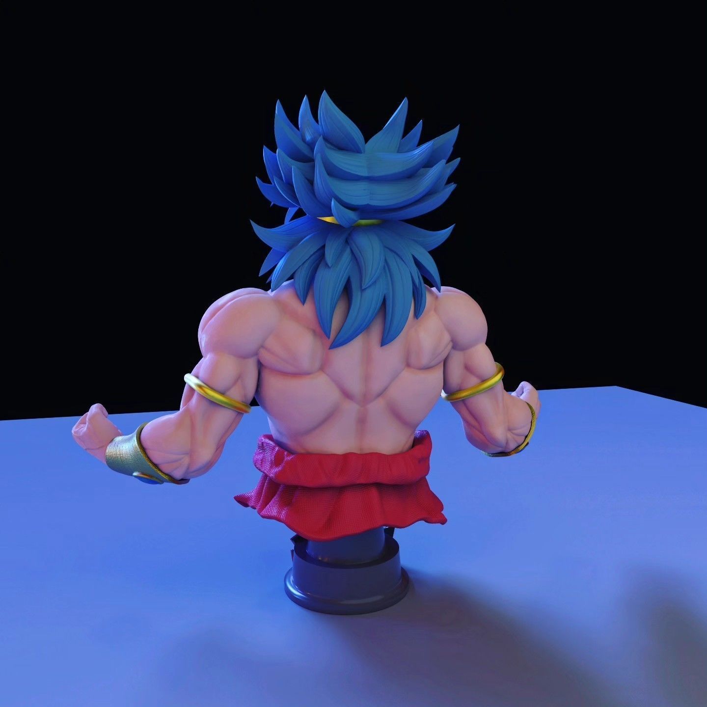 broly bust 3D print model_3