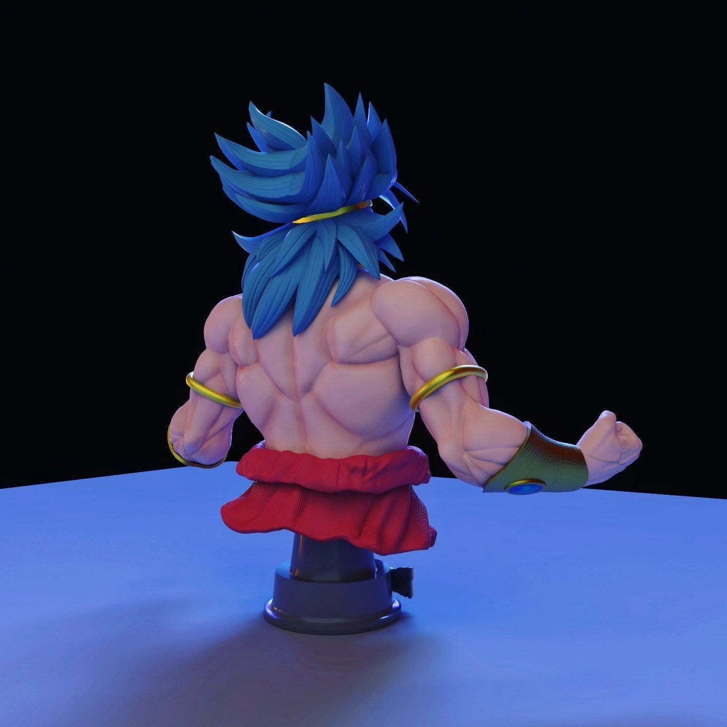 broly bust 3D print model_4
