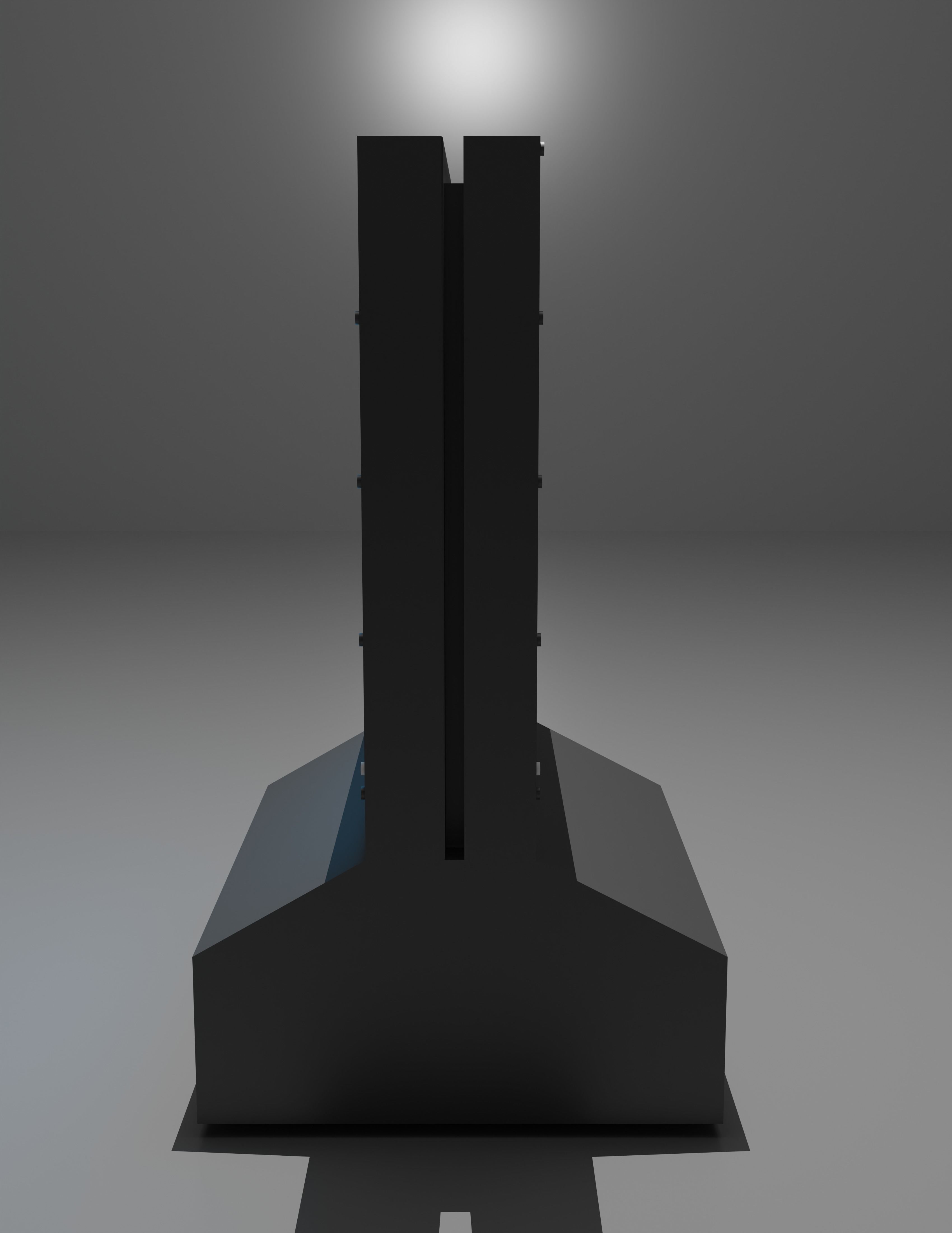 Simple Sci-Fi Display Set Low-poly 3D model_2