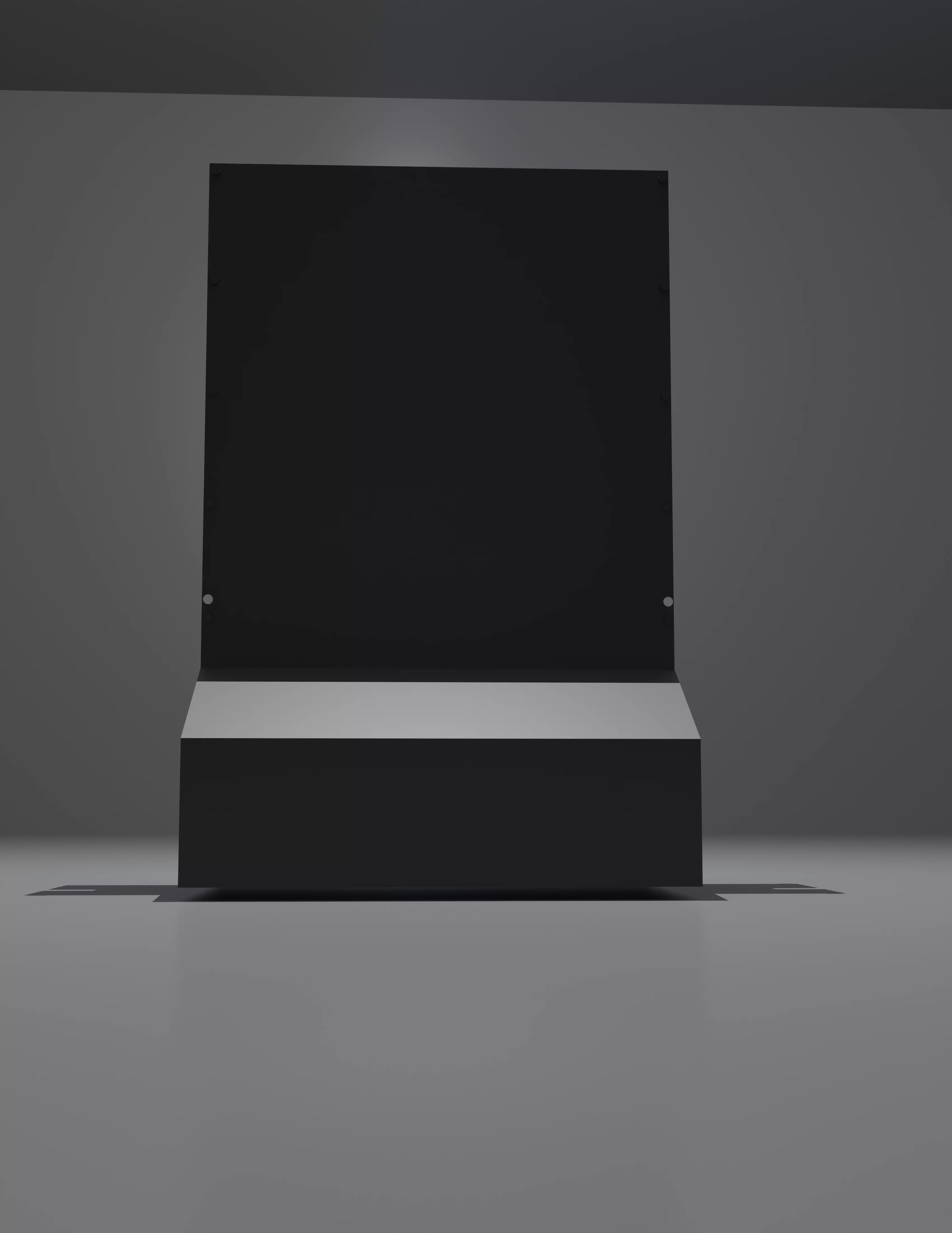 Simple Sci-Fi Display Set Low-poly 3D model_0