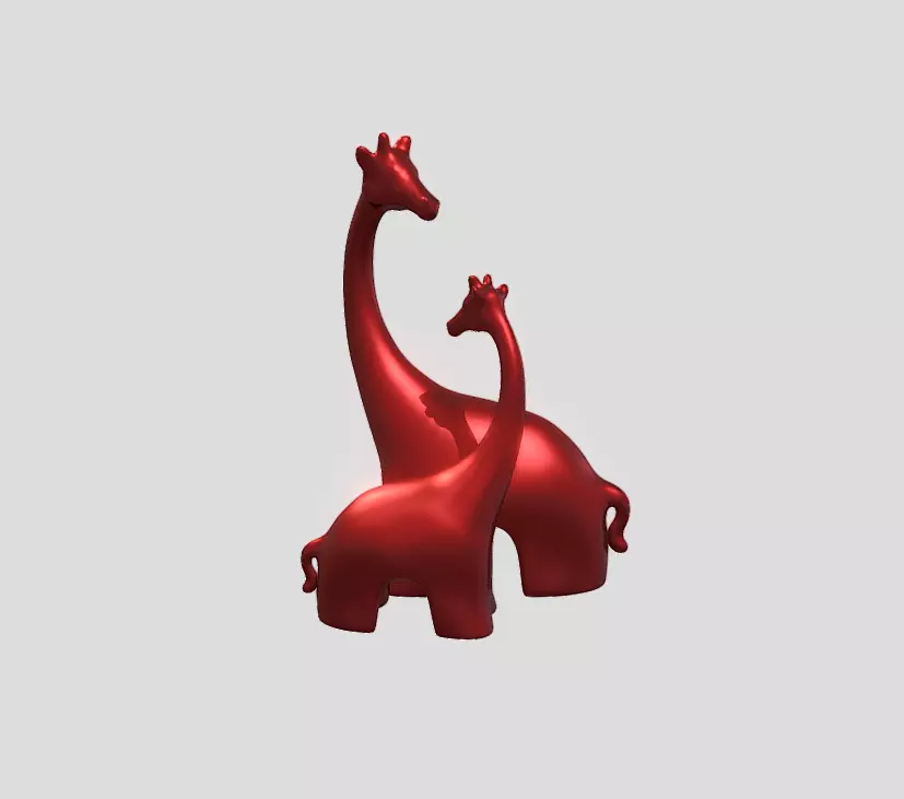 decorative giraffes statues 3D print model