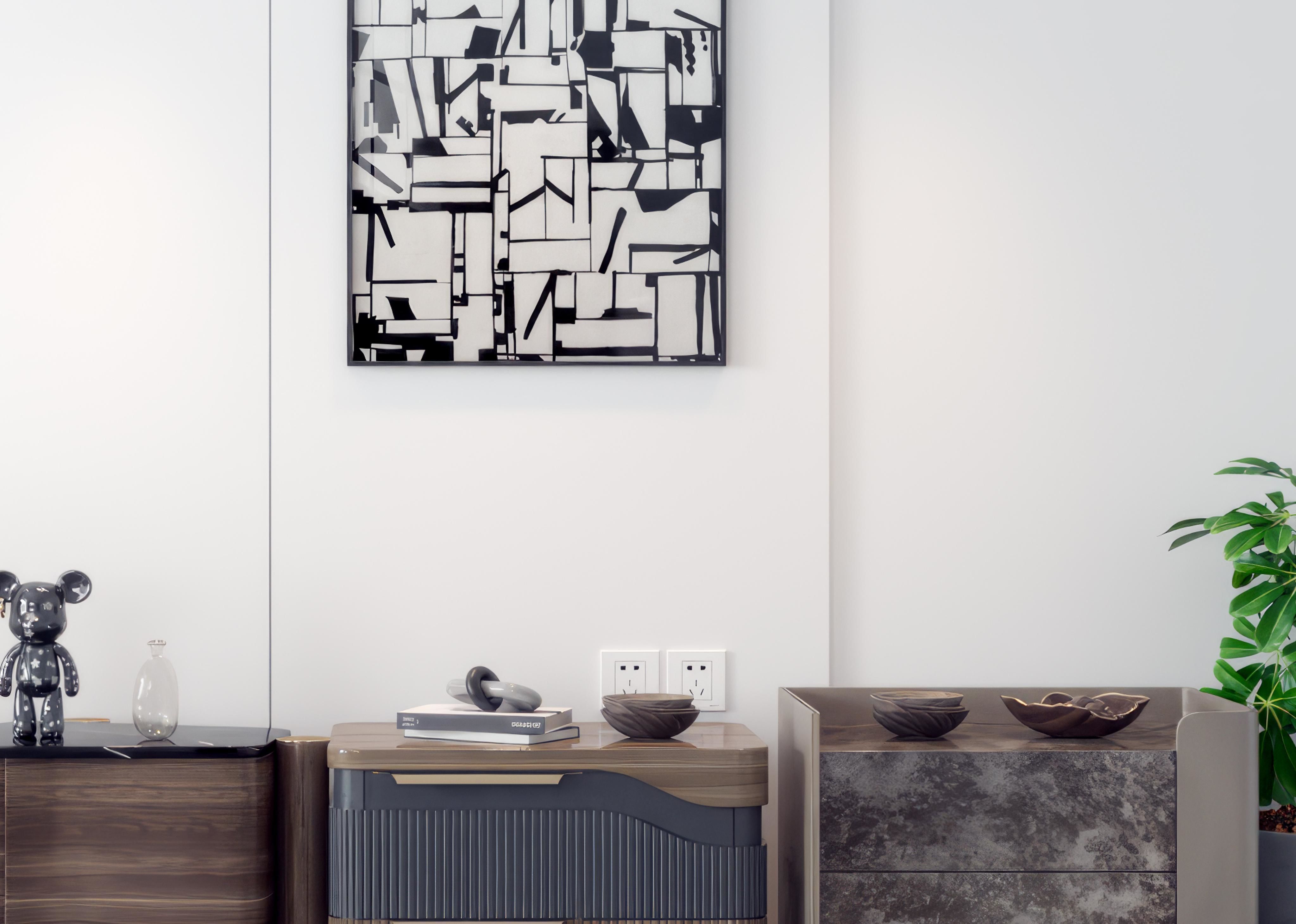 Modern table bedside 3D model_5