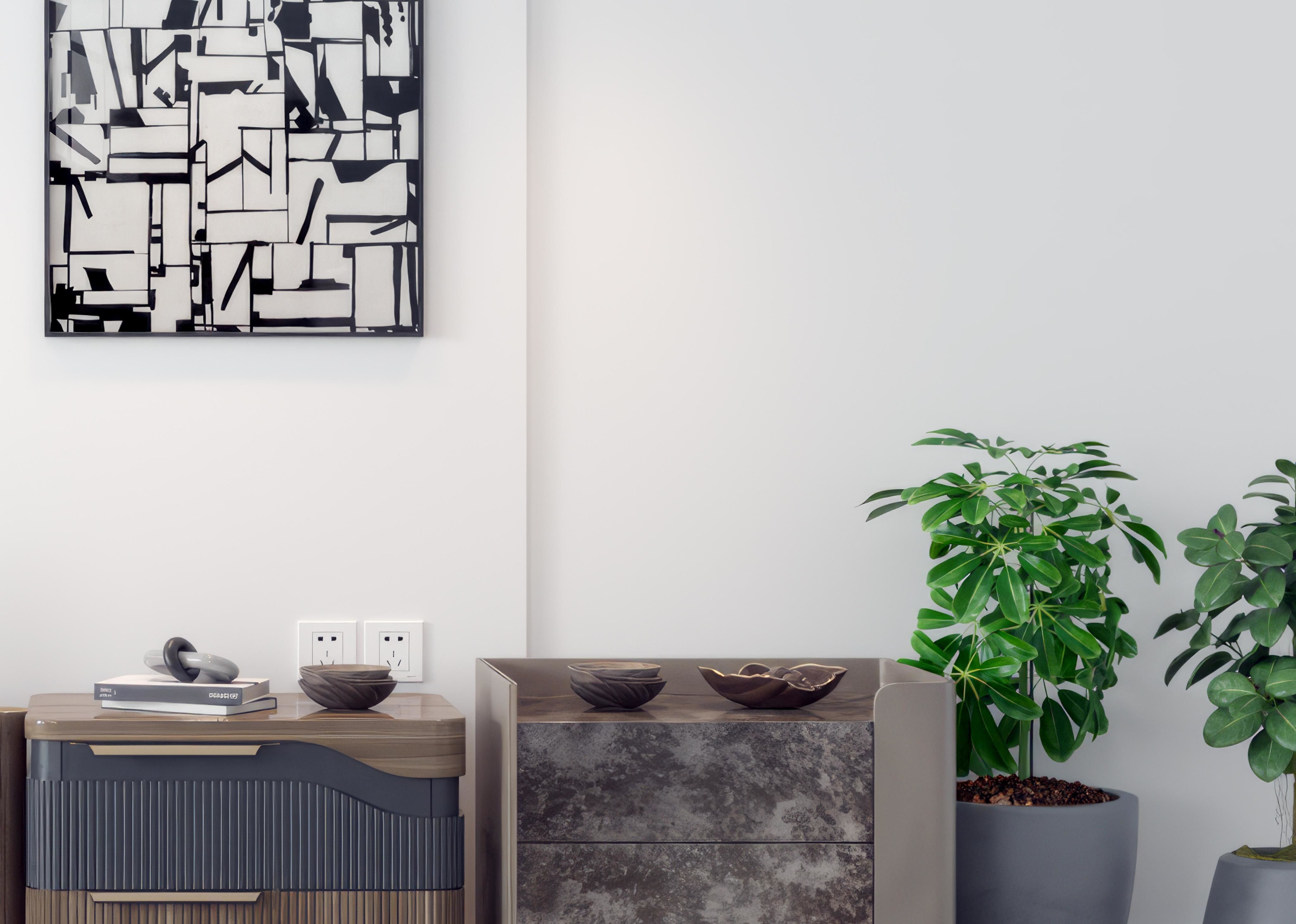 Modern table bedside 3D model_4