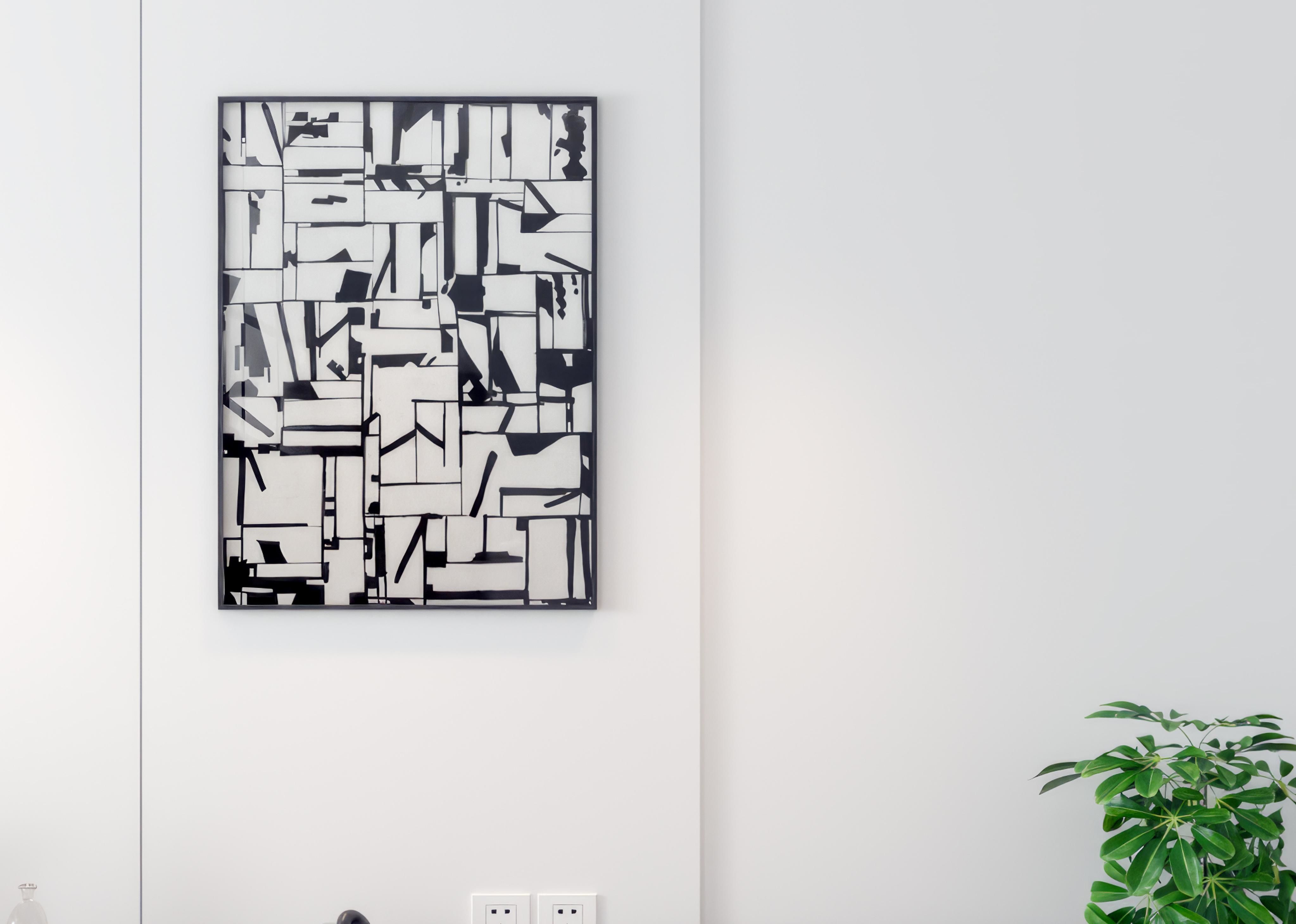 Modern table bedside 3D model_1