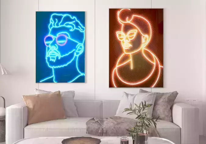 Modern Abstract Decorative Painting 3D model