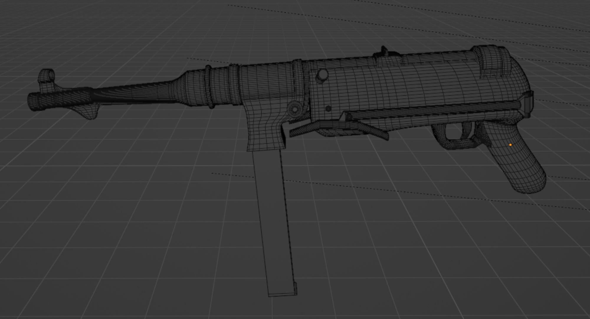World War 2 German Gun MP40 3D model_6