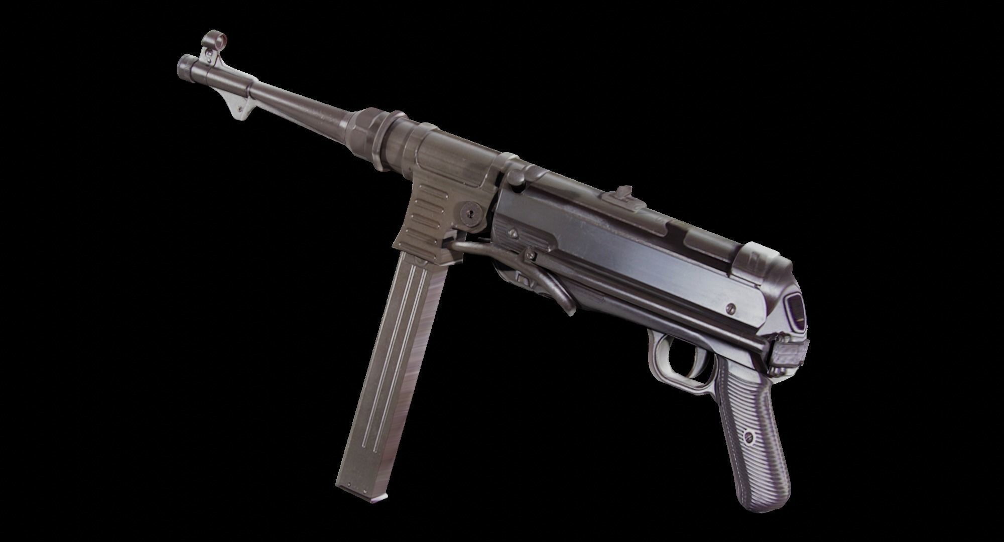 World War 2 German Gun MP40 3D model_4