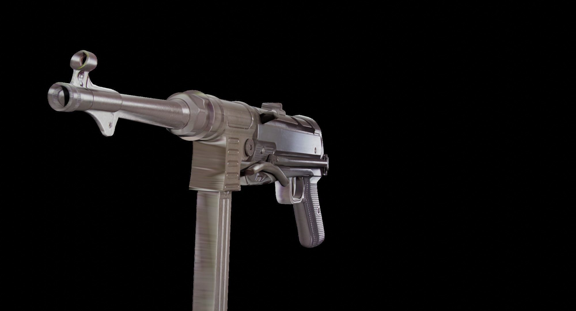 World War 2 German Gun MP40 3D model_5