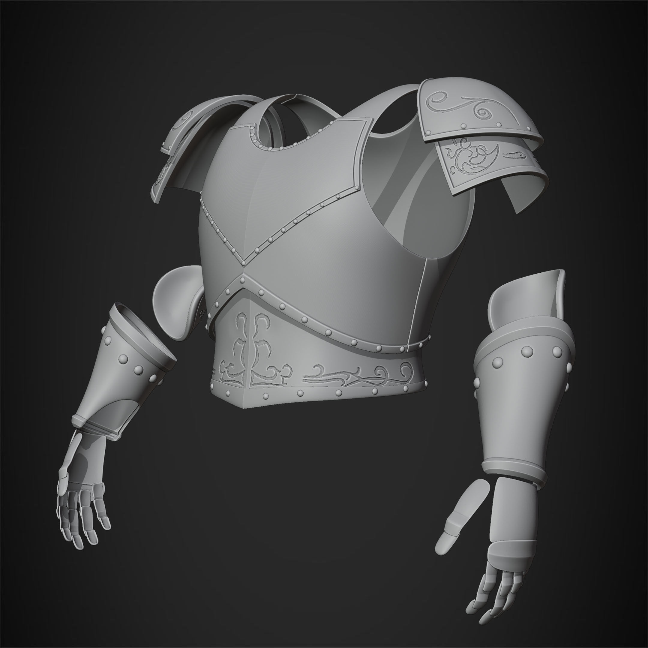 Dark Souls Faraam Armor for Cosplay 3D print model_13