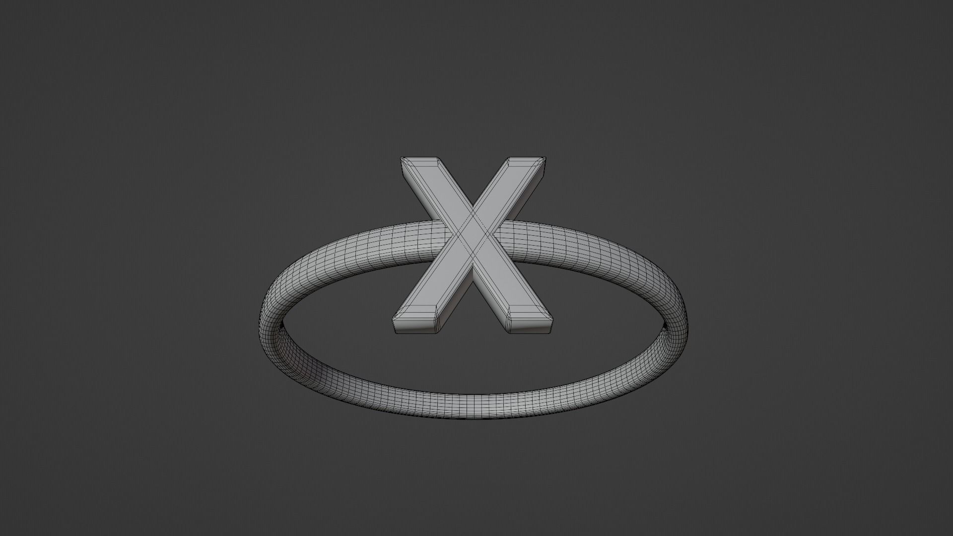Alphabet Rings U V W X Y Z 3D print model_10