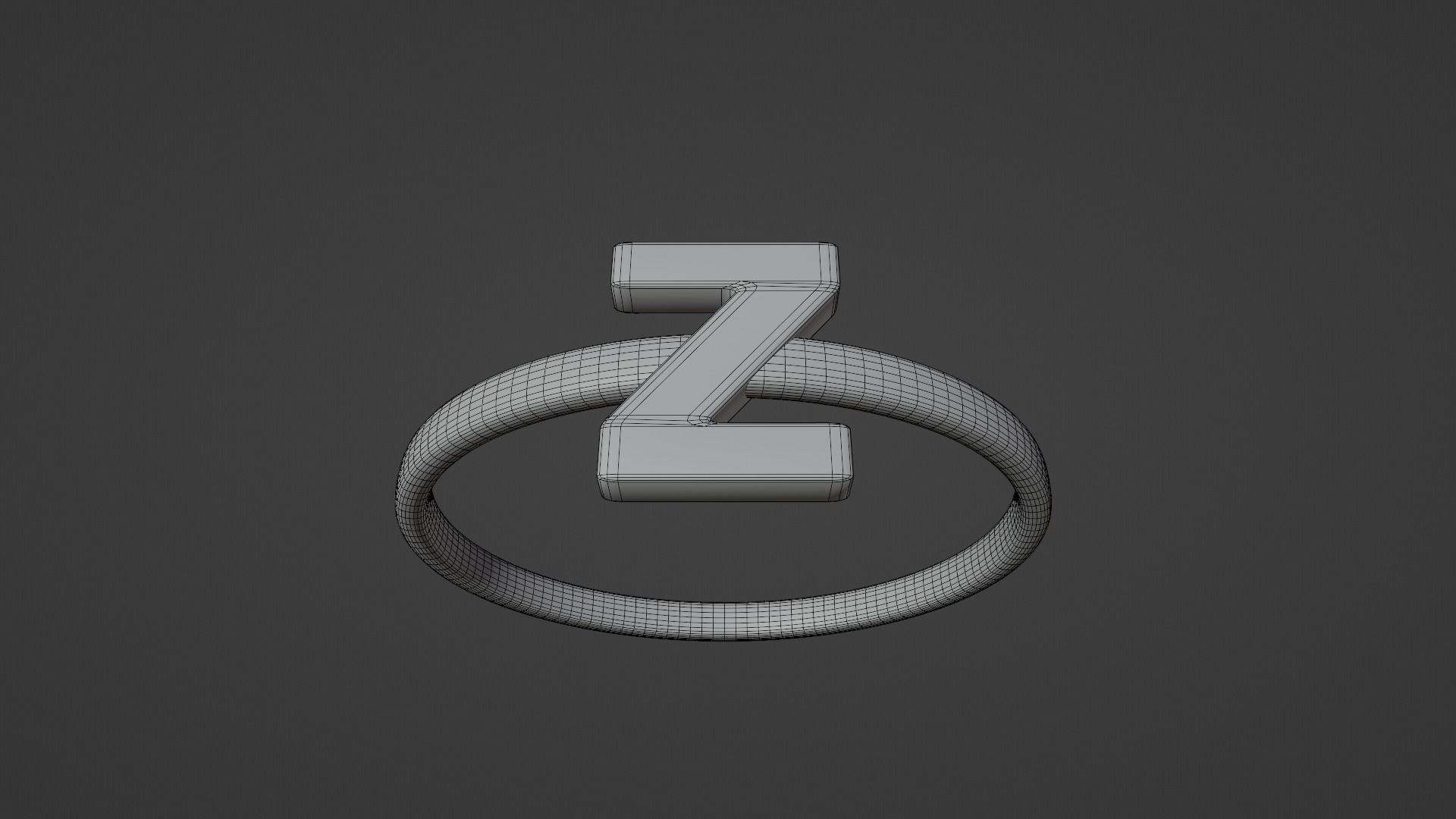 Alphabet Rings U V W X Y Z 3D print model_12