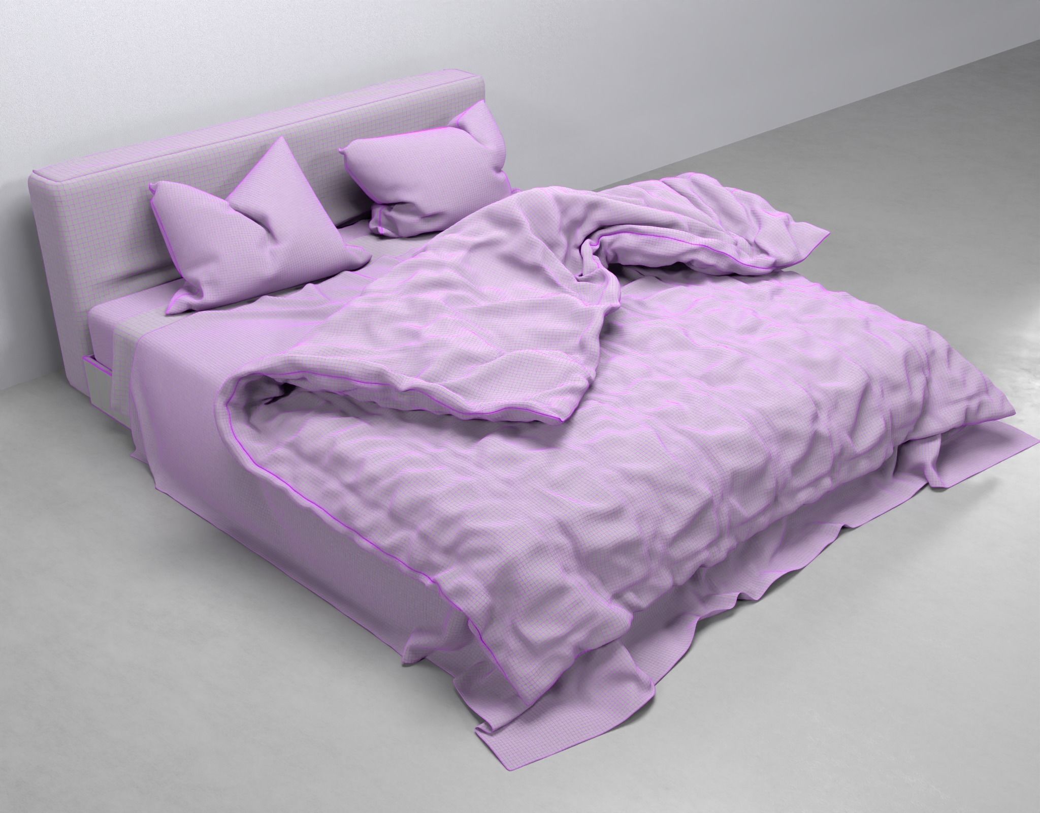 Modern Bed 3D model_1