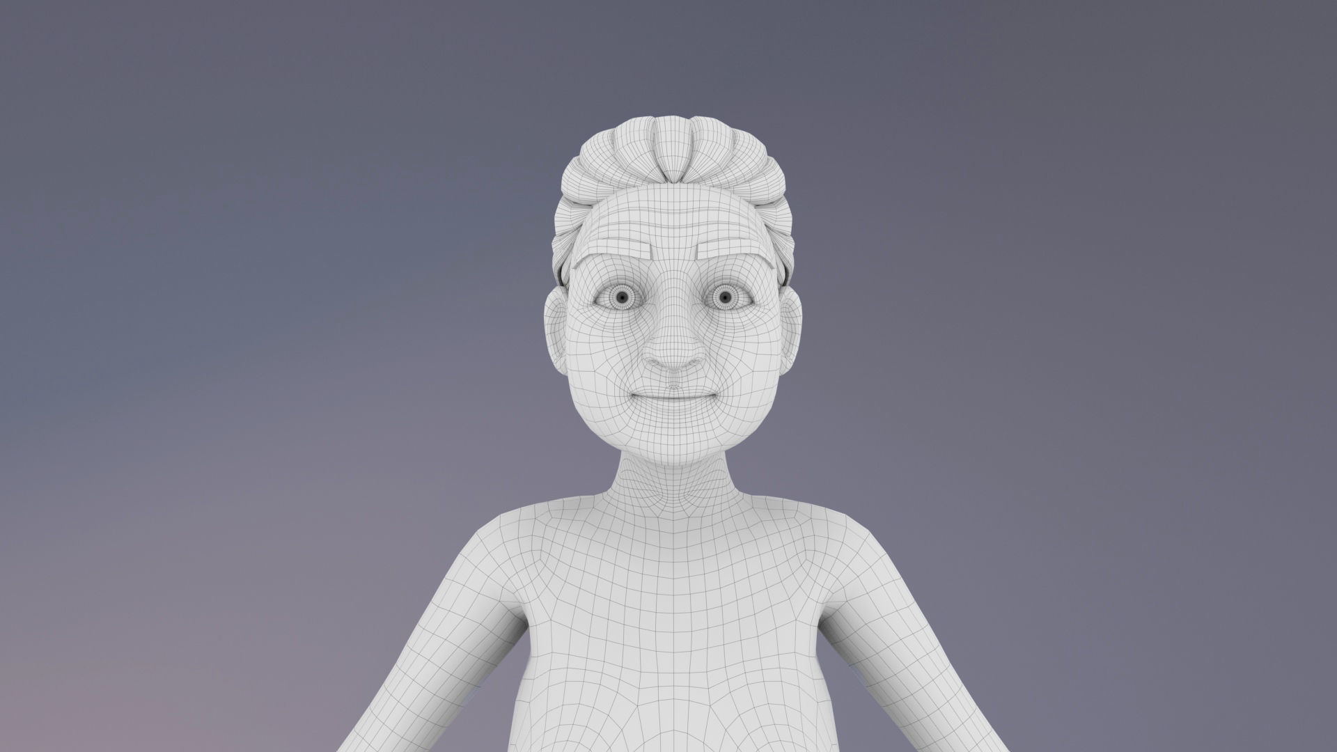 Old Woman  3D model_7