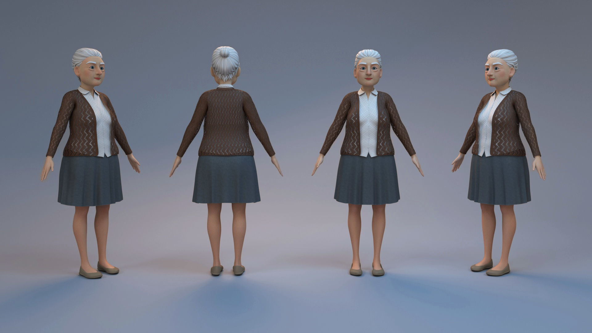 Old Woman  3D model_5