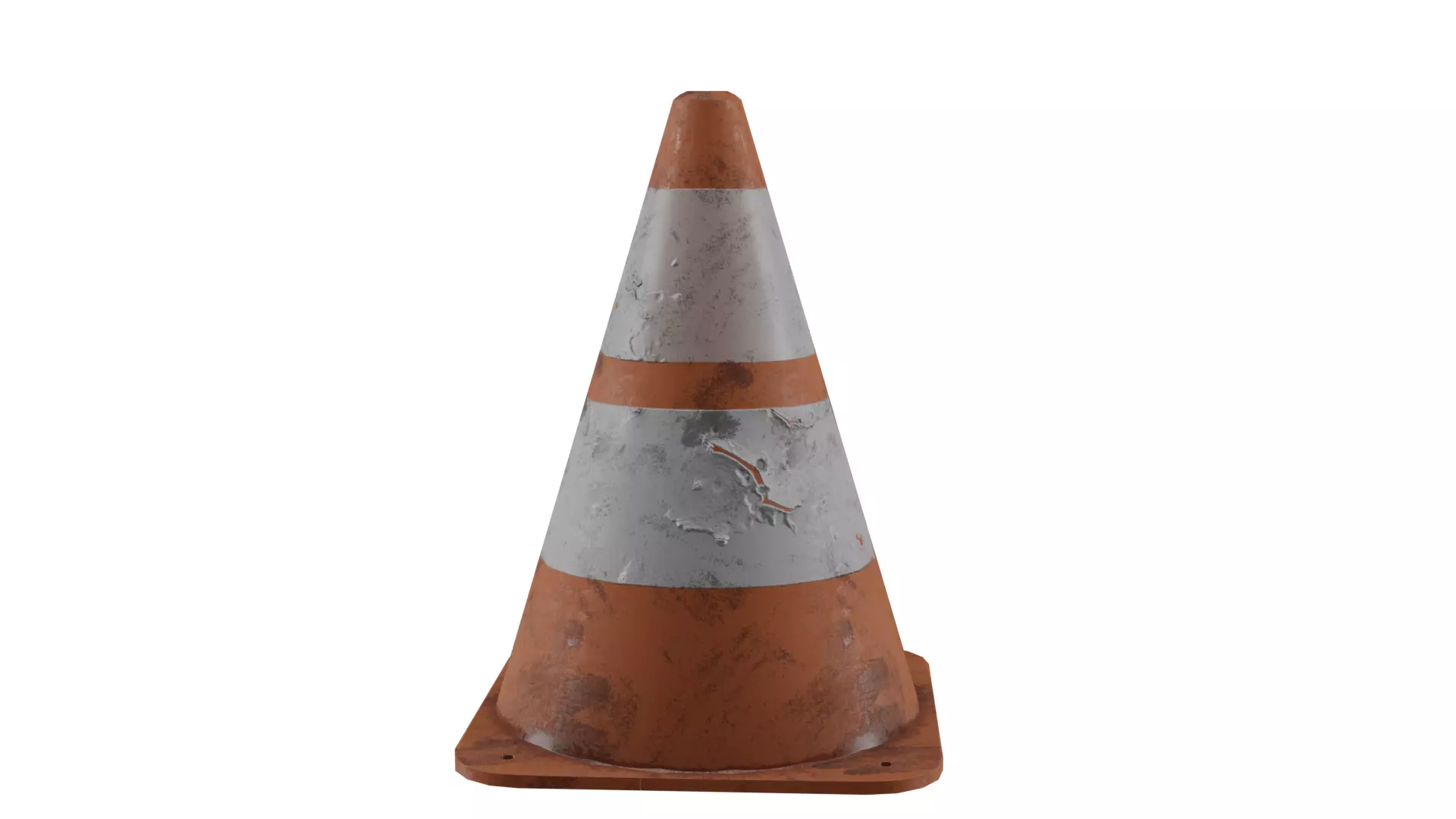Traffic cone 4k Game-ready 3D model Low-poly 3D model_0