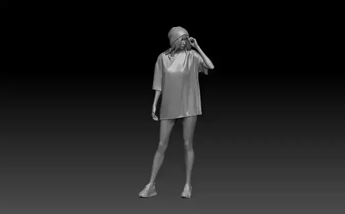 girl oversize shirt bannie