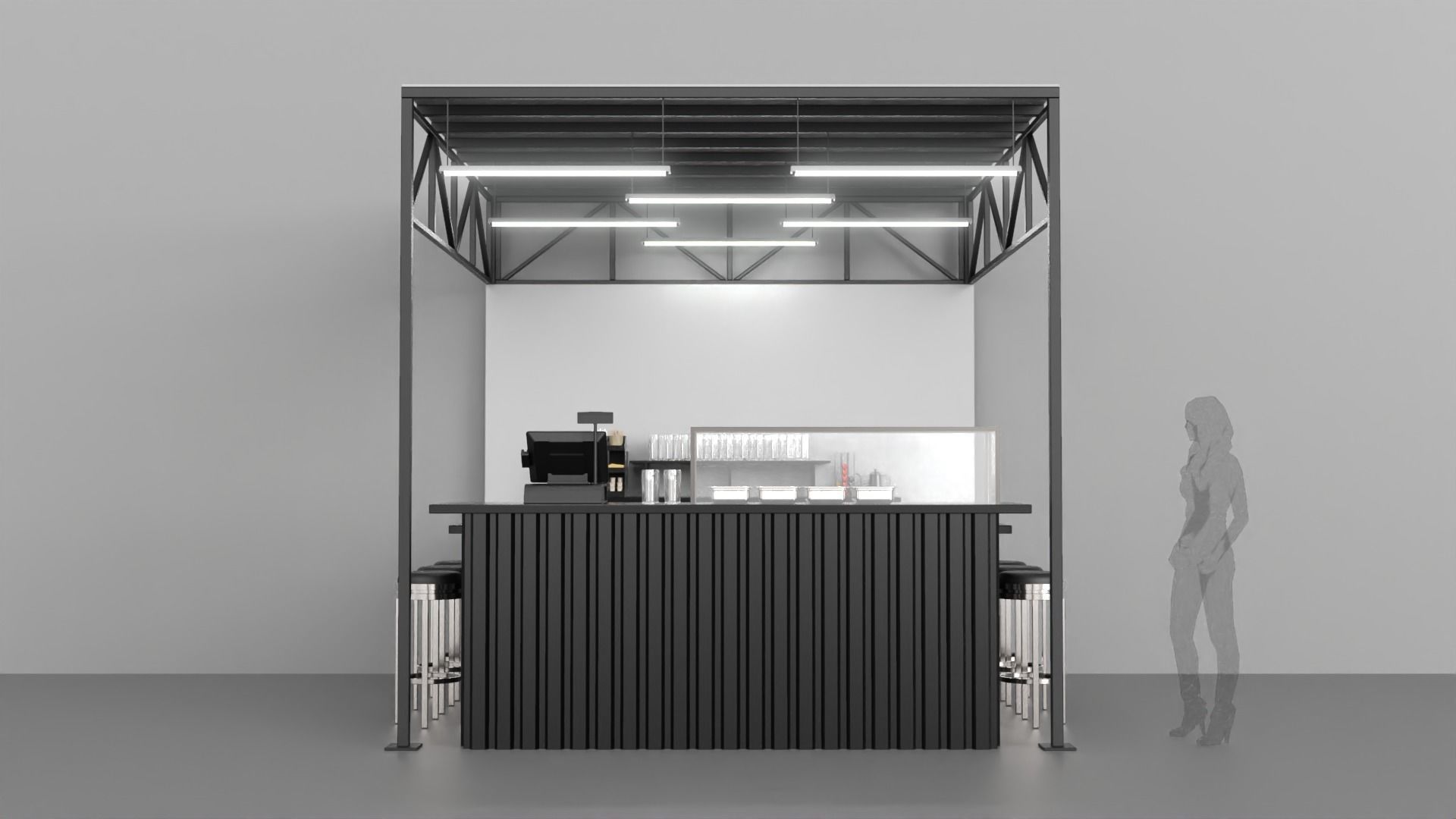 Stand Bar 2 3D model_1