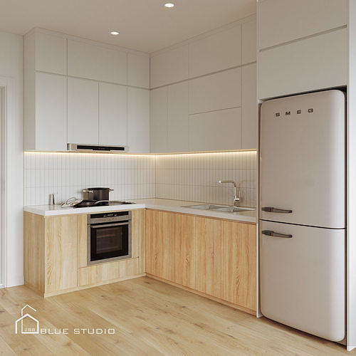 Scandinavian Apartment 3D model 6