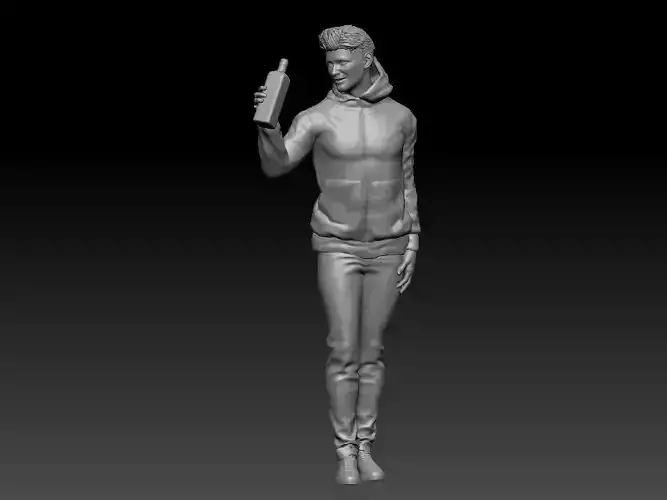 male drinking Free 3D print model