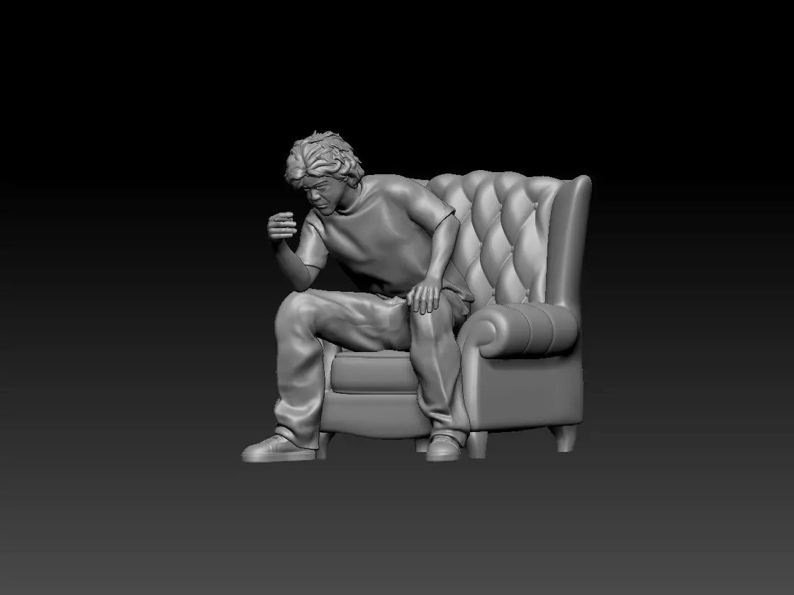 nakai sitting smoke 3D print model_0