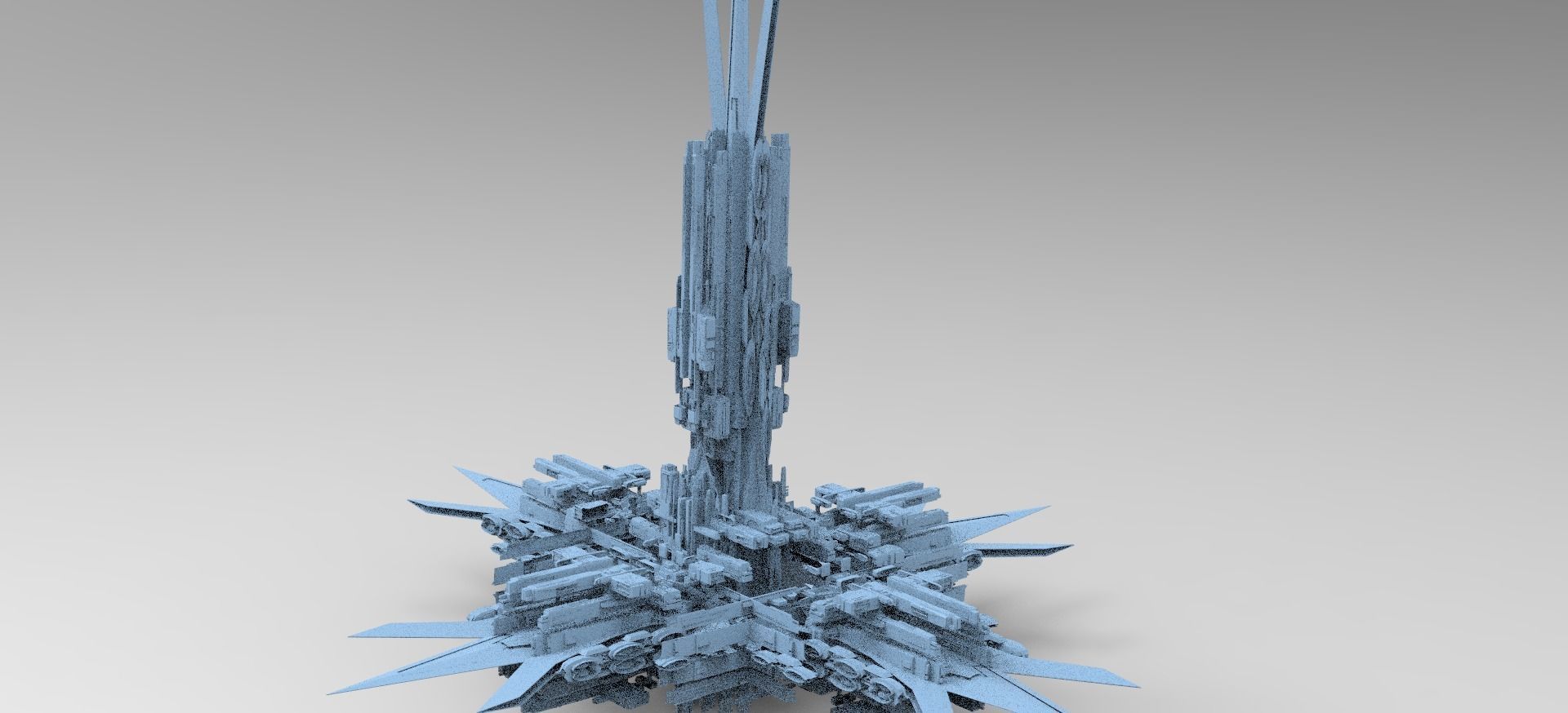Machine City tower 3 3D model | CGTrader