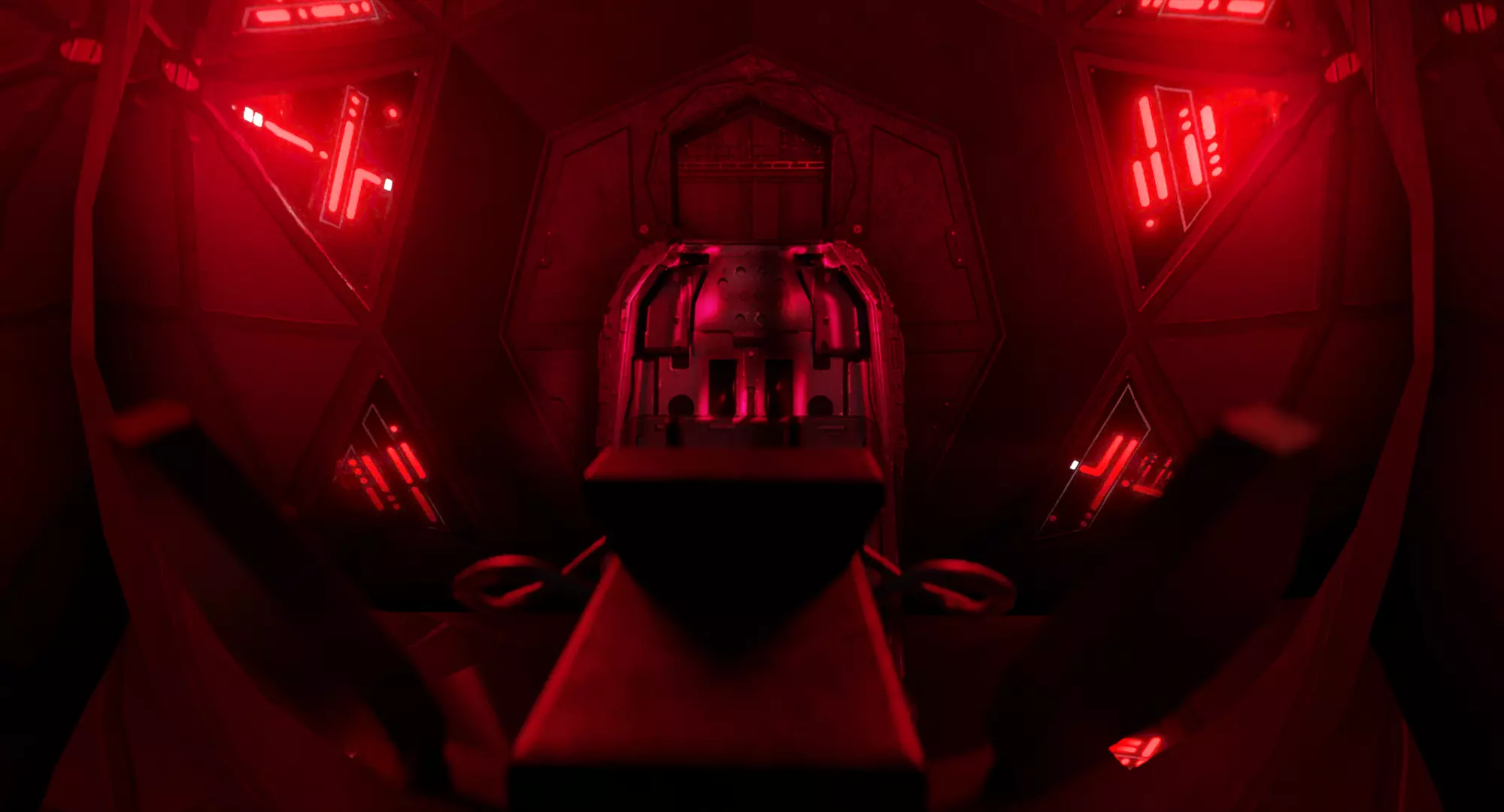 Tie Fighter Cockpit Star Wars Low-poly 3D model_0