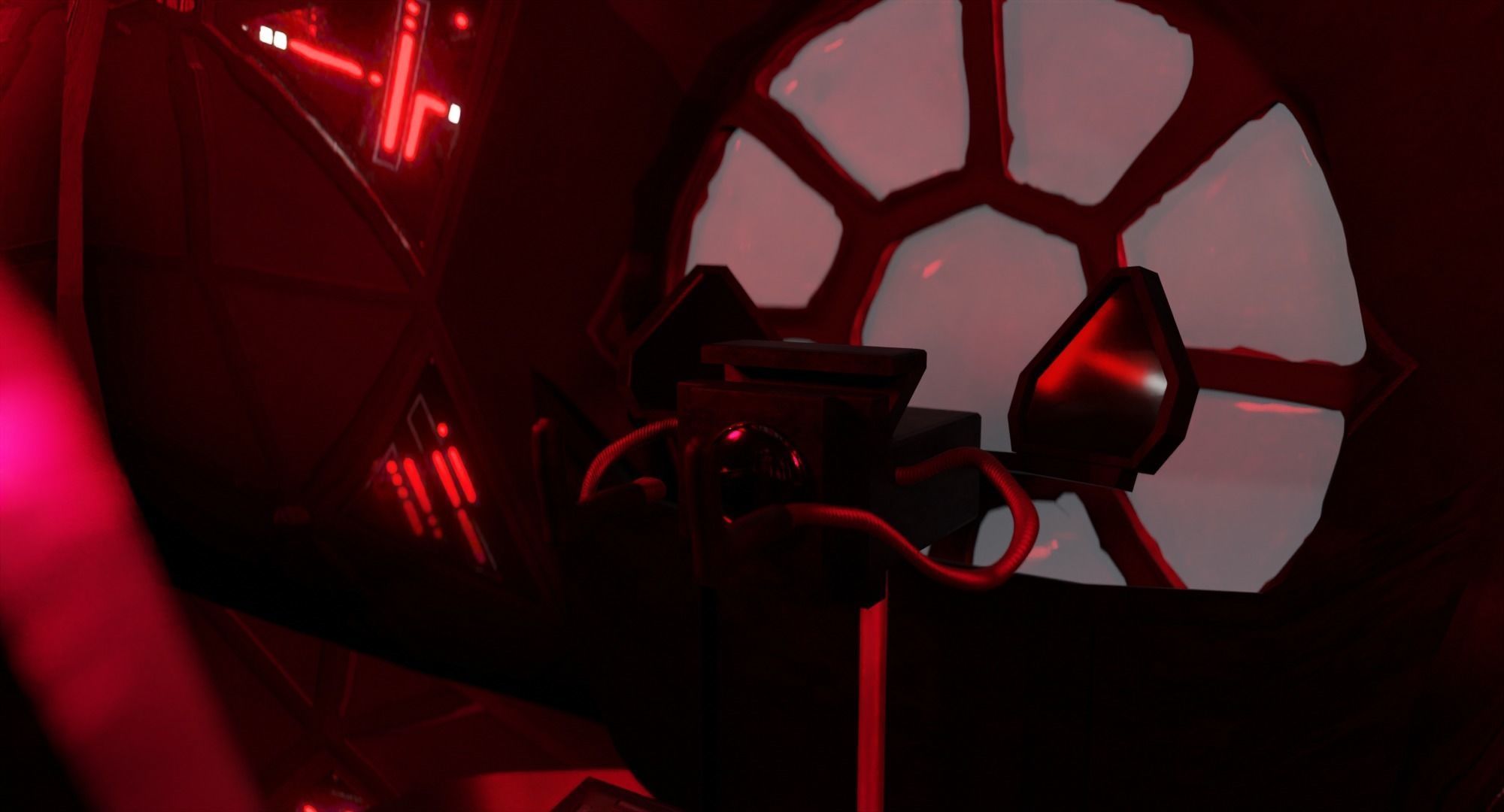 Tie Fighter Cockpit Star Wars Low-poly 3D model_4