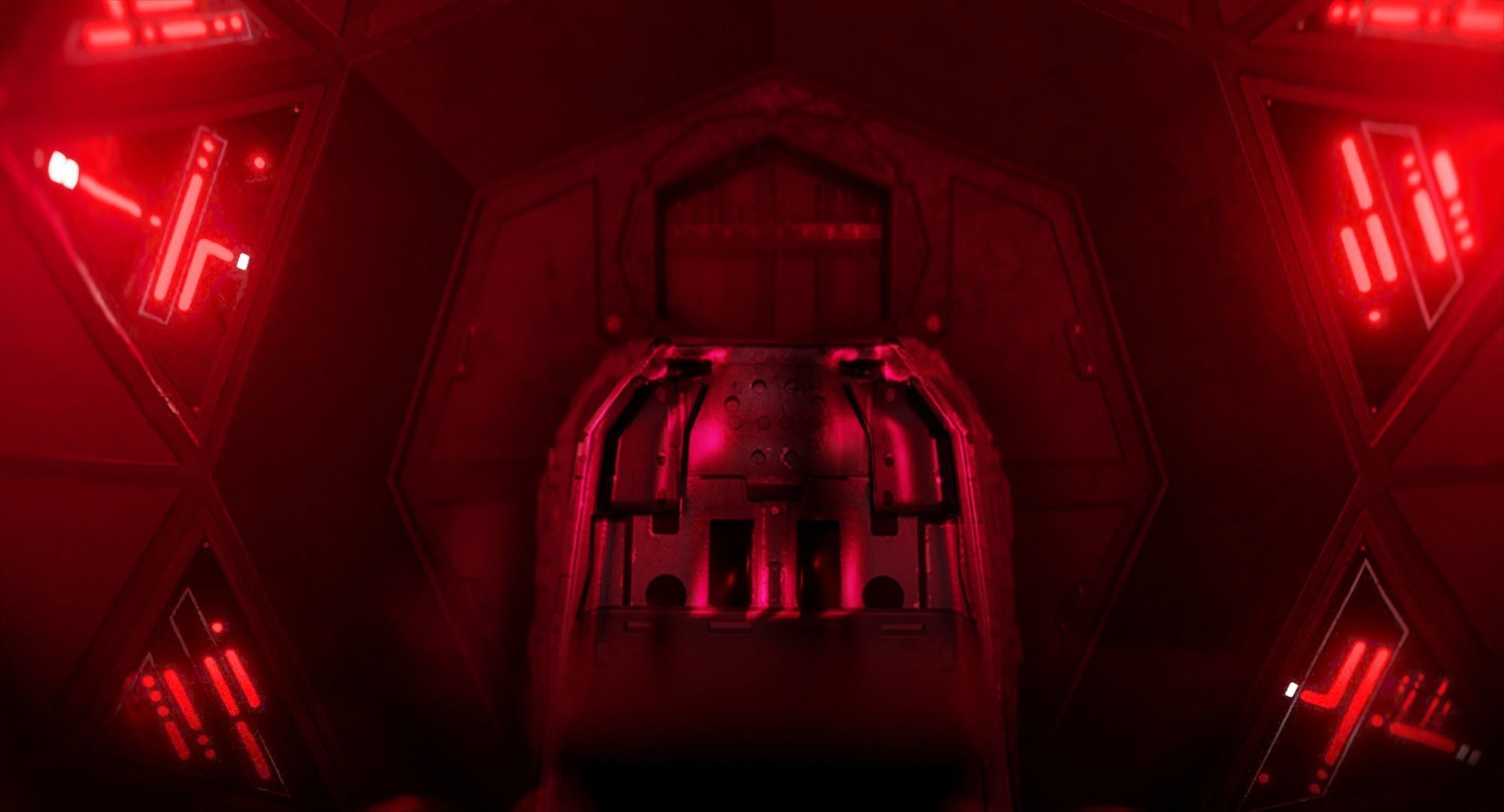 Tie Fighter Cockpit Star Wars Low-poly 3D model_3