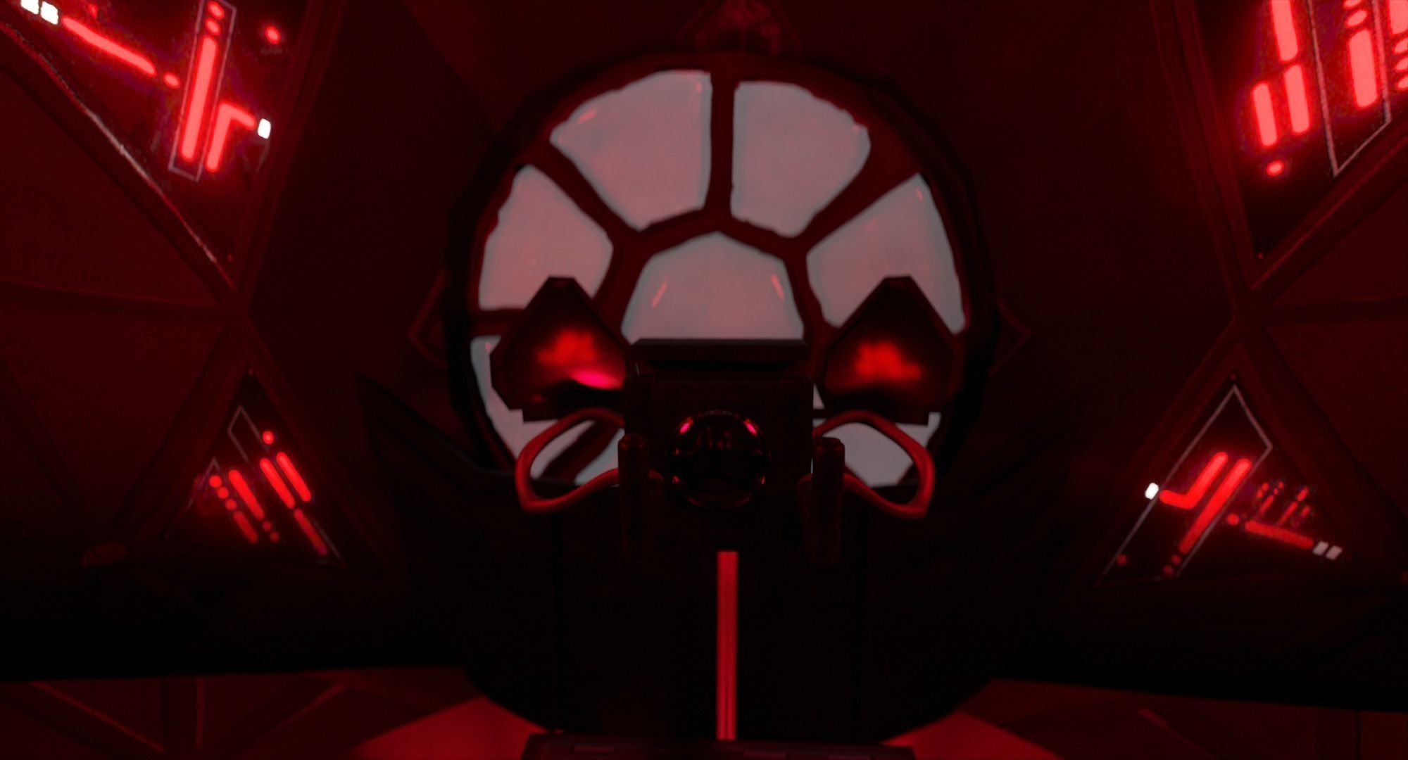 Tie Fighter Cockpit Star Wars Low-poly 3D model_8