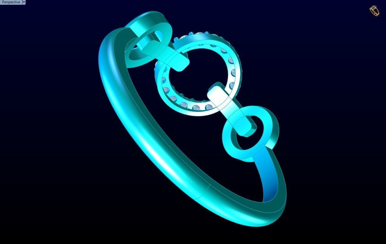 Diamond Ring  - N6626 3D print model_7