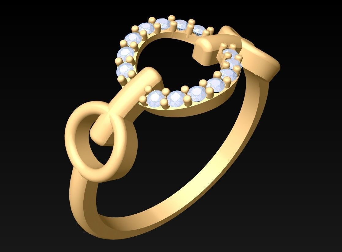 Diamond Ring  - N6626 3D print model_2