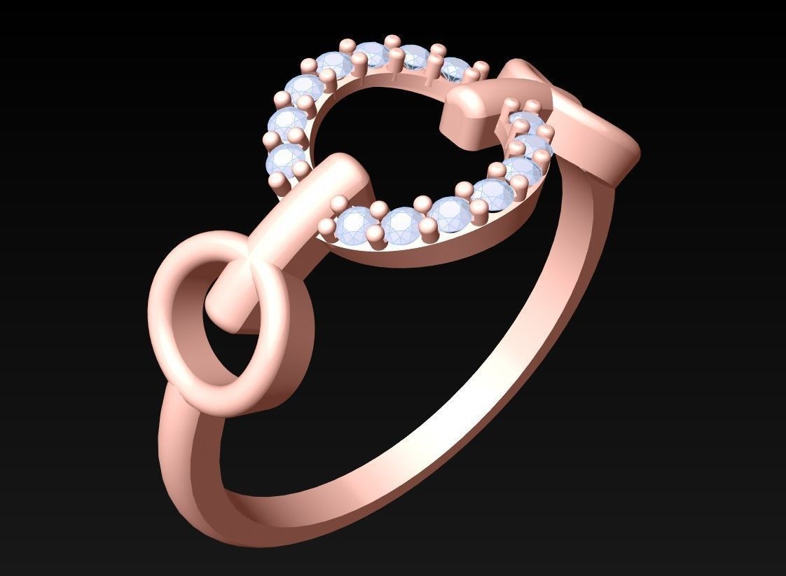 Diamond Ring  - N6626 3D print model_1